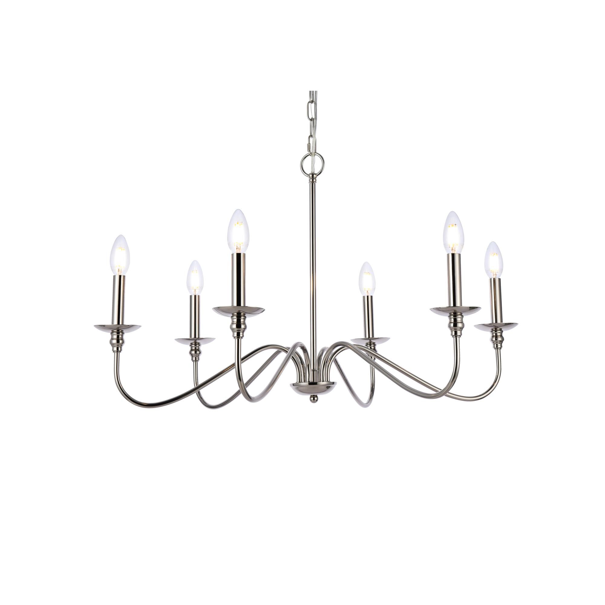 Rohan 30 Inch 6 Light Chandelier by Elegant Lighting