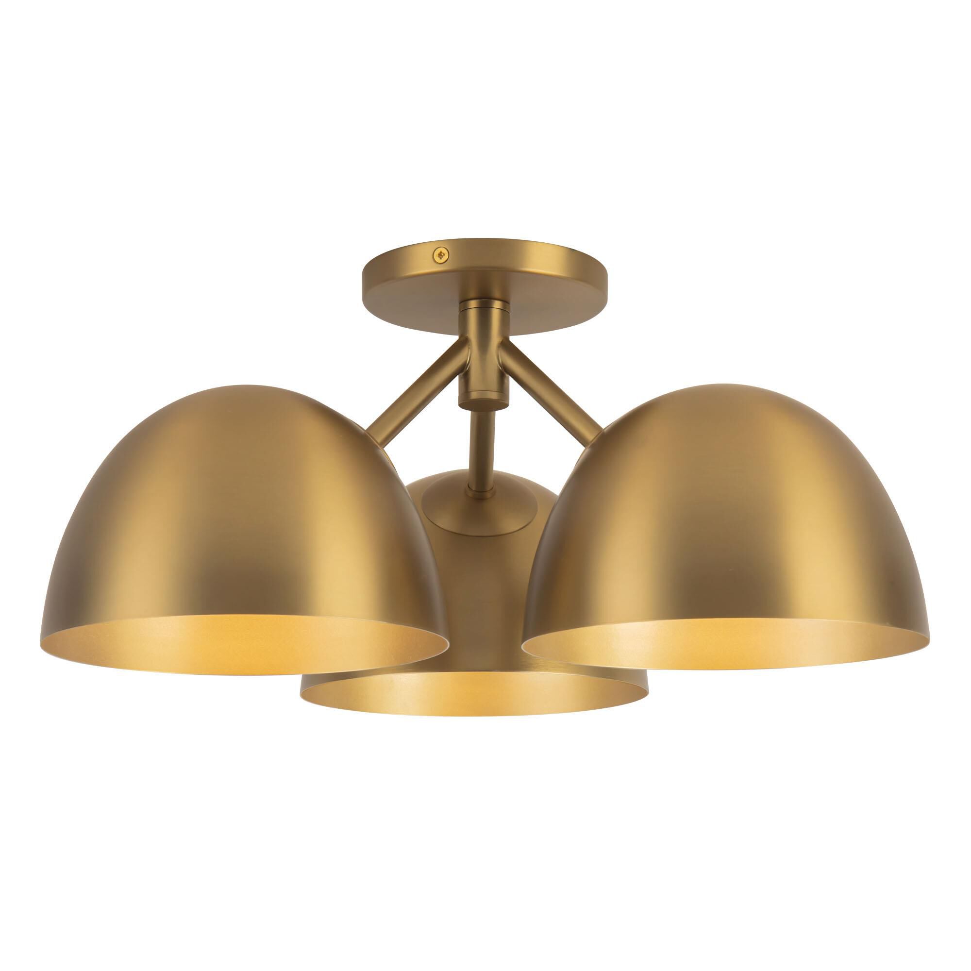 Shown in Brushed Gold finish and Steel shade