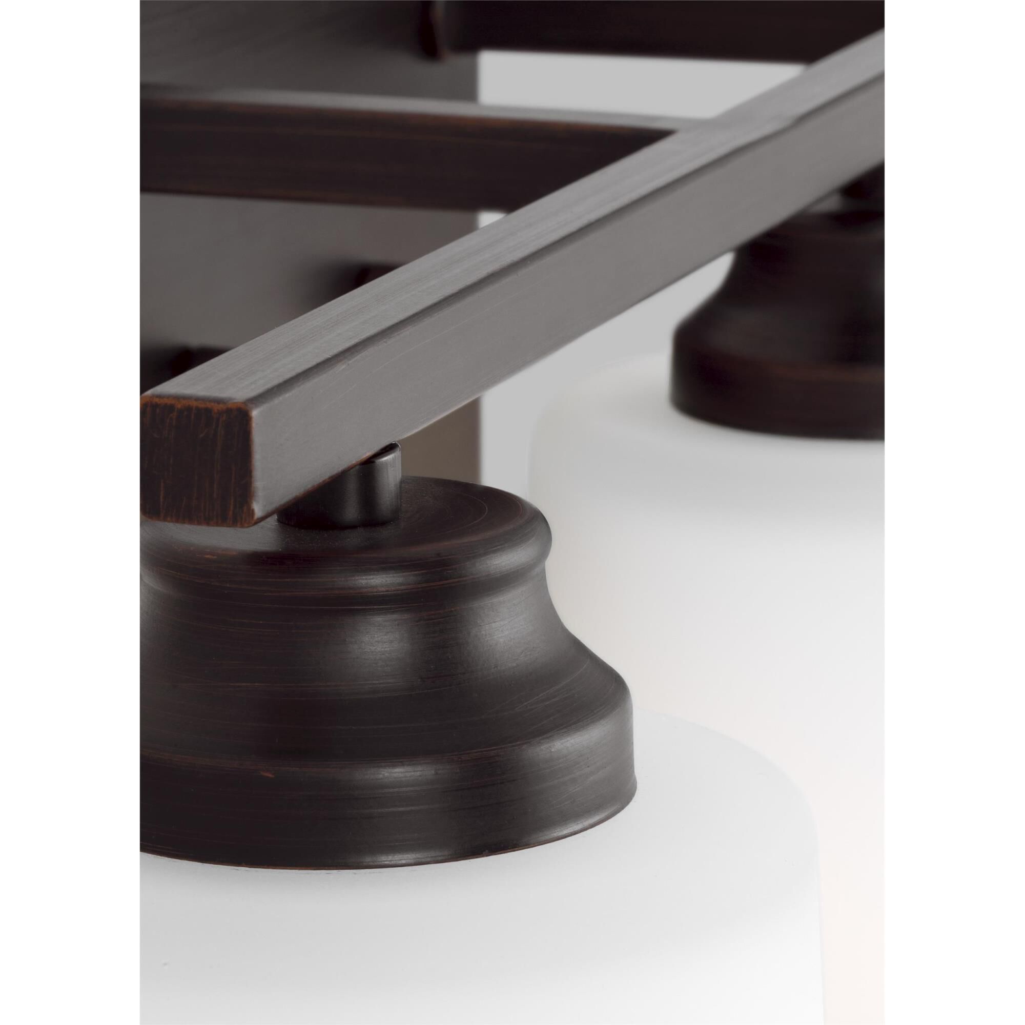 Shown in Bronze finish and Etched / White Inside Glass s shade