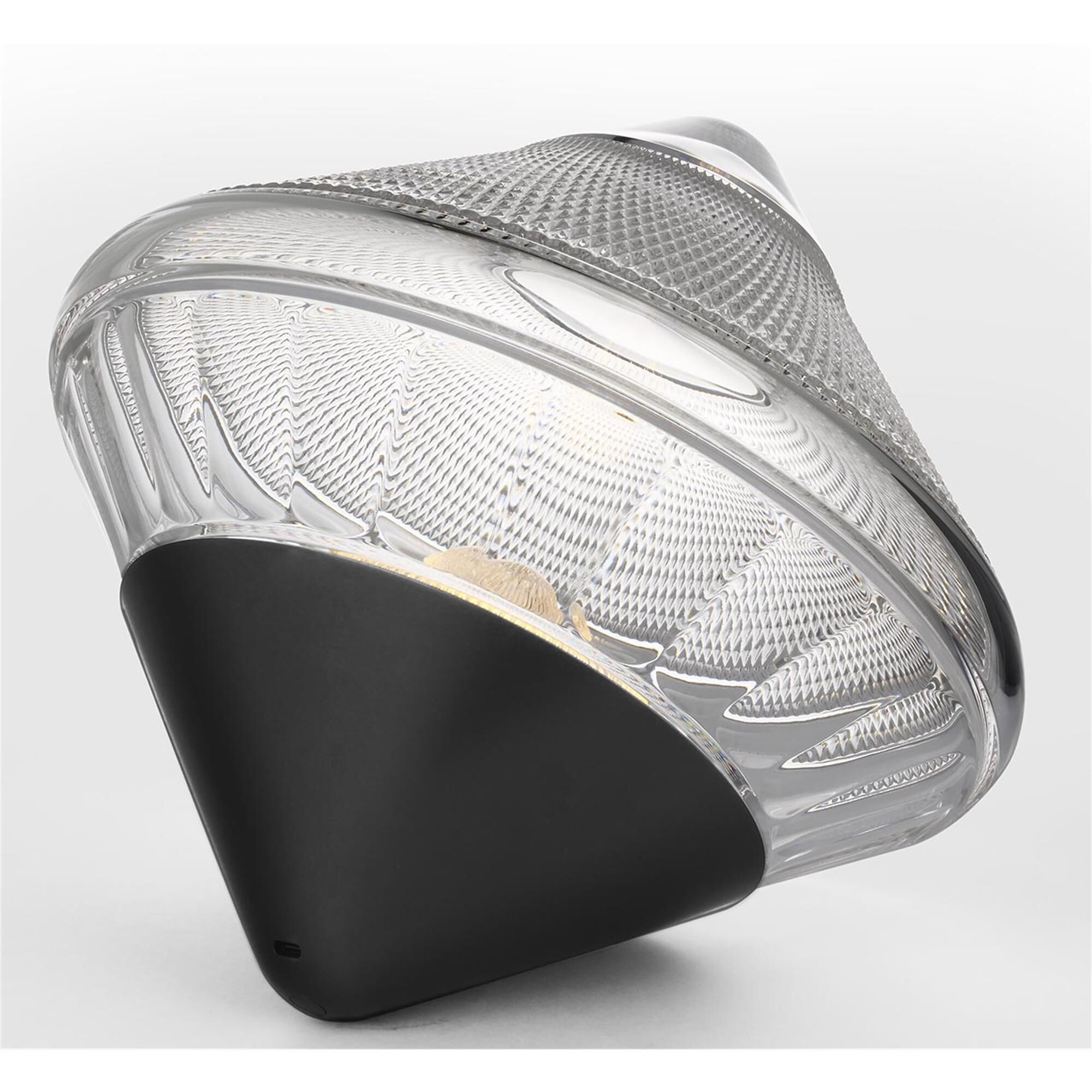 Shown in Bronze finish and Clear crystal