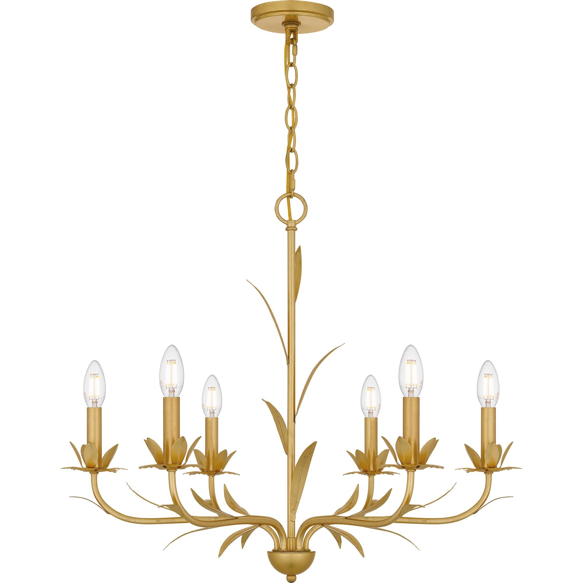 Maria 27.5 Inch 6 Light Chandelier by Quoizel