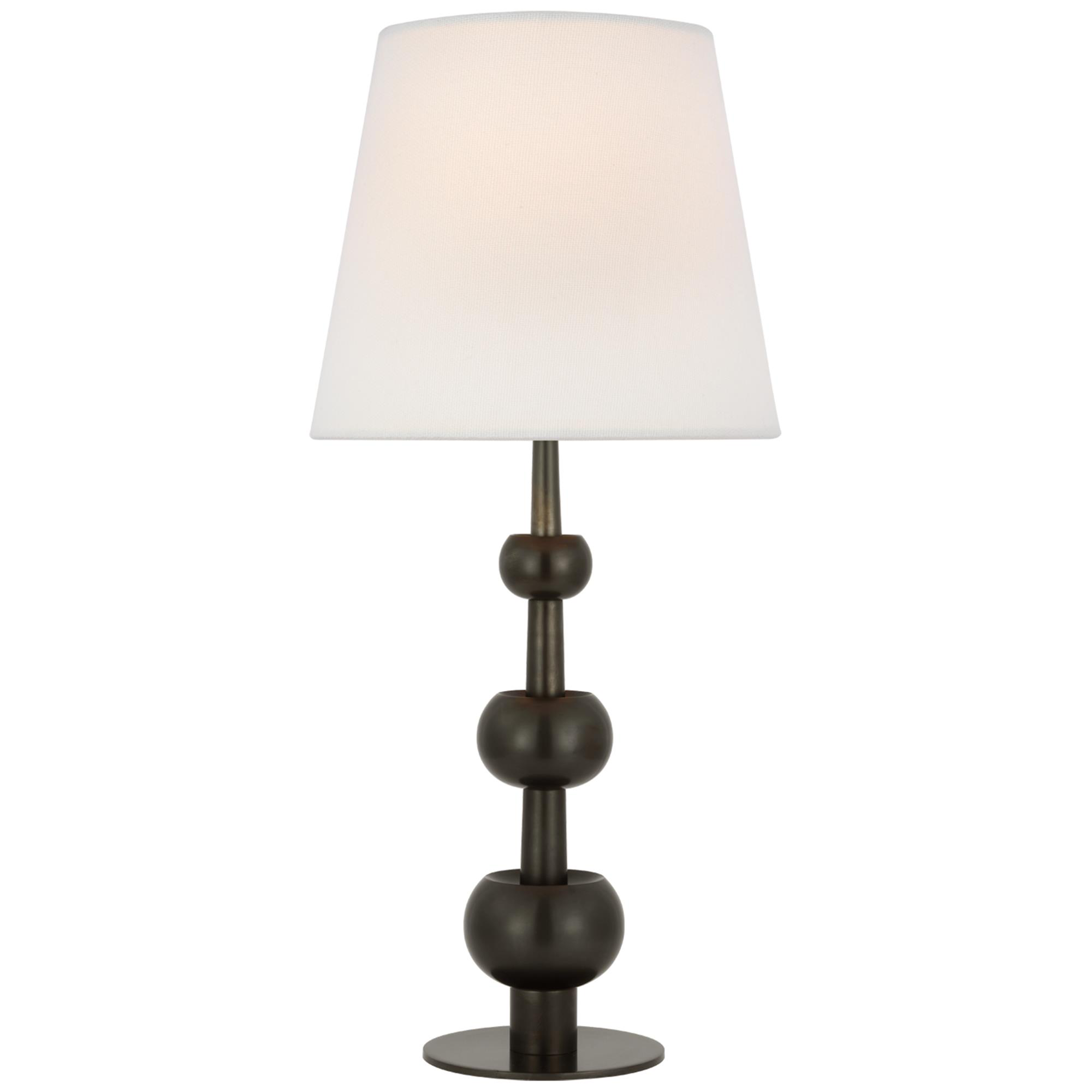 Shown in Bronze finish and Linen shade