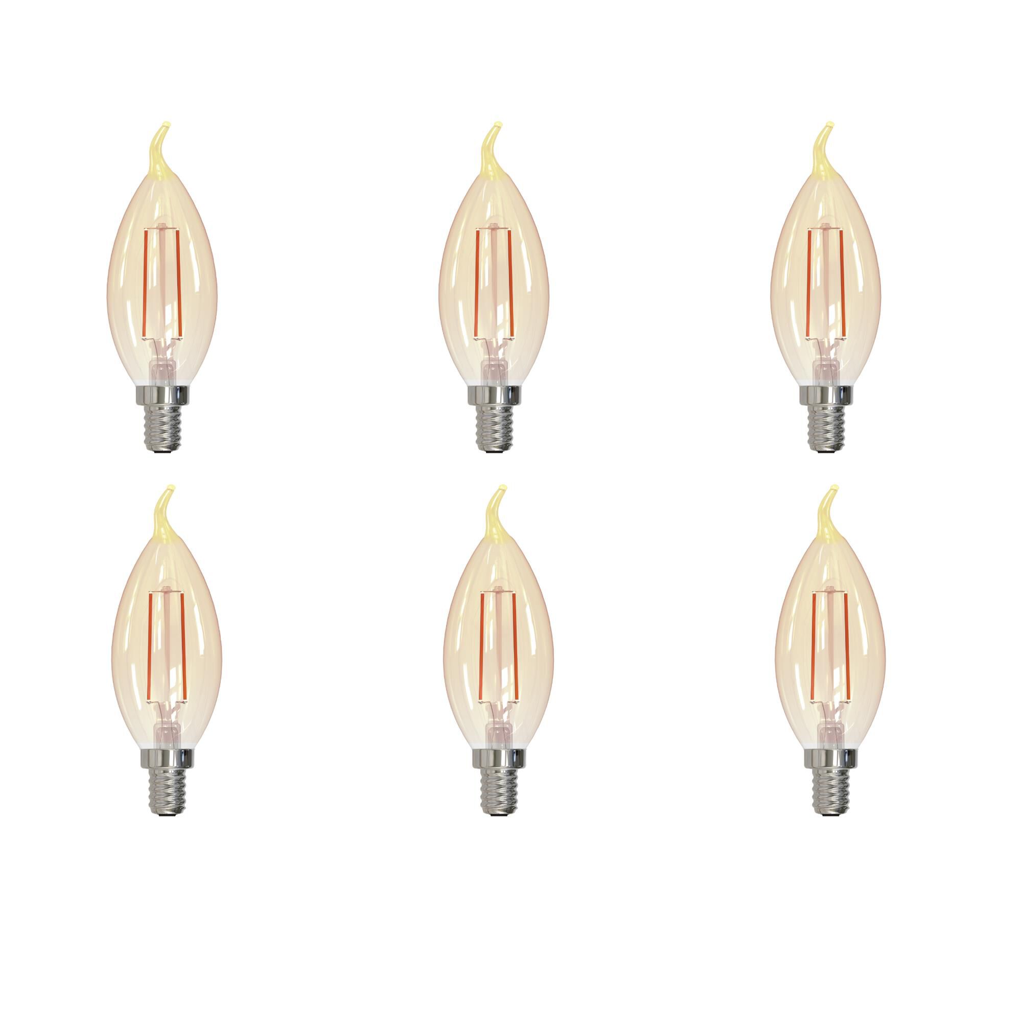 Dimmable 2.5 Watt 2100K CA10 LED Light Bulb by Bulbrite