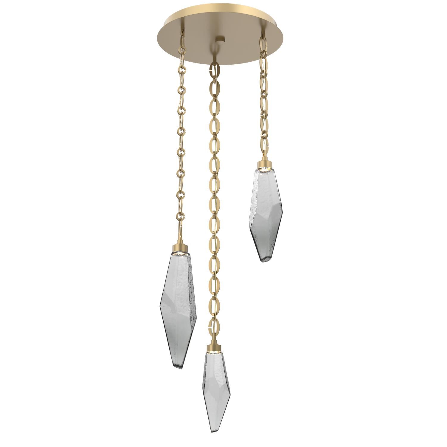 Levi Wilson Rock Crystal 17 Inch Multi Light Pendant by Hammerton Studio