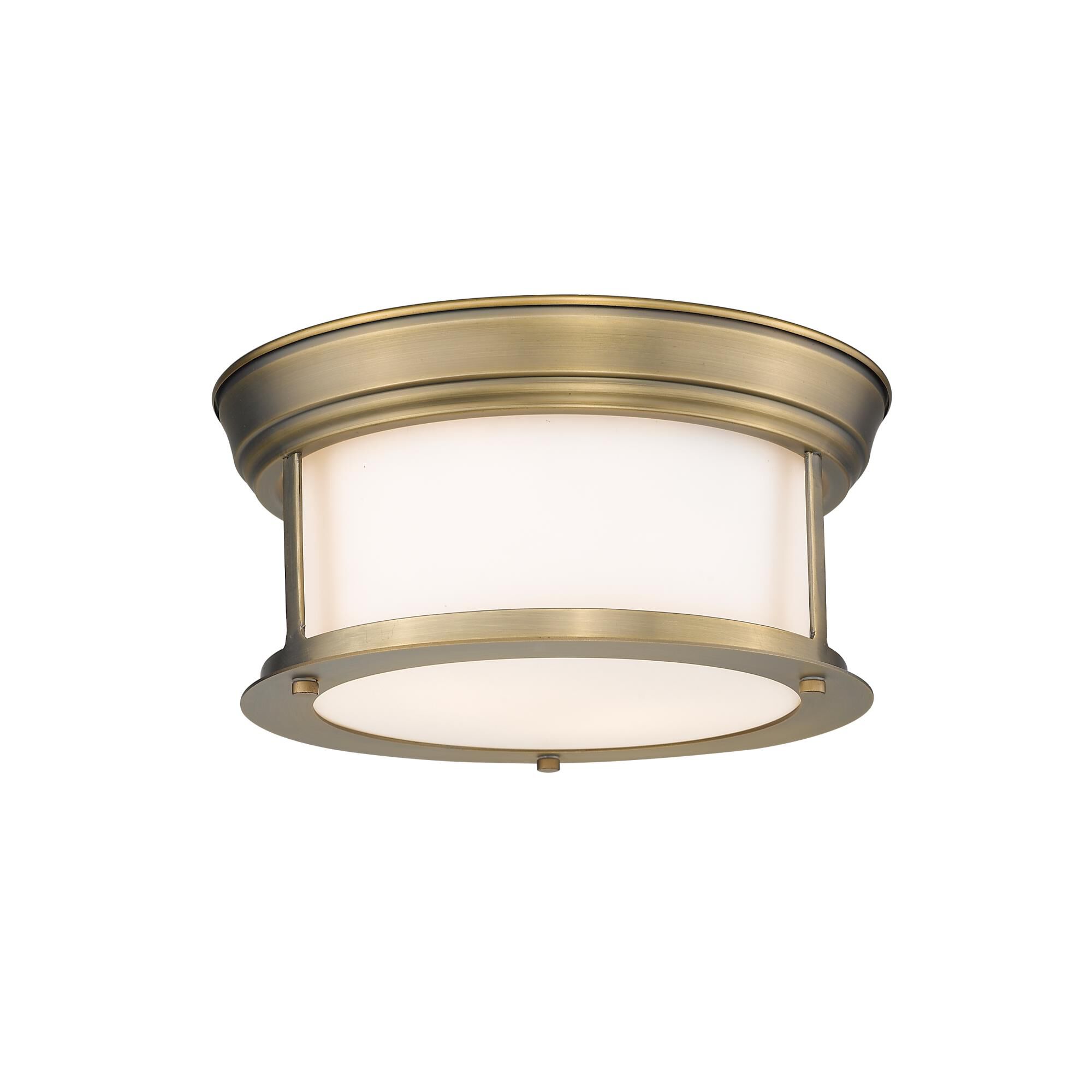 Shown in Heritage Brass finish and Glass shade