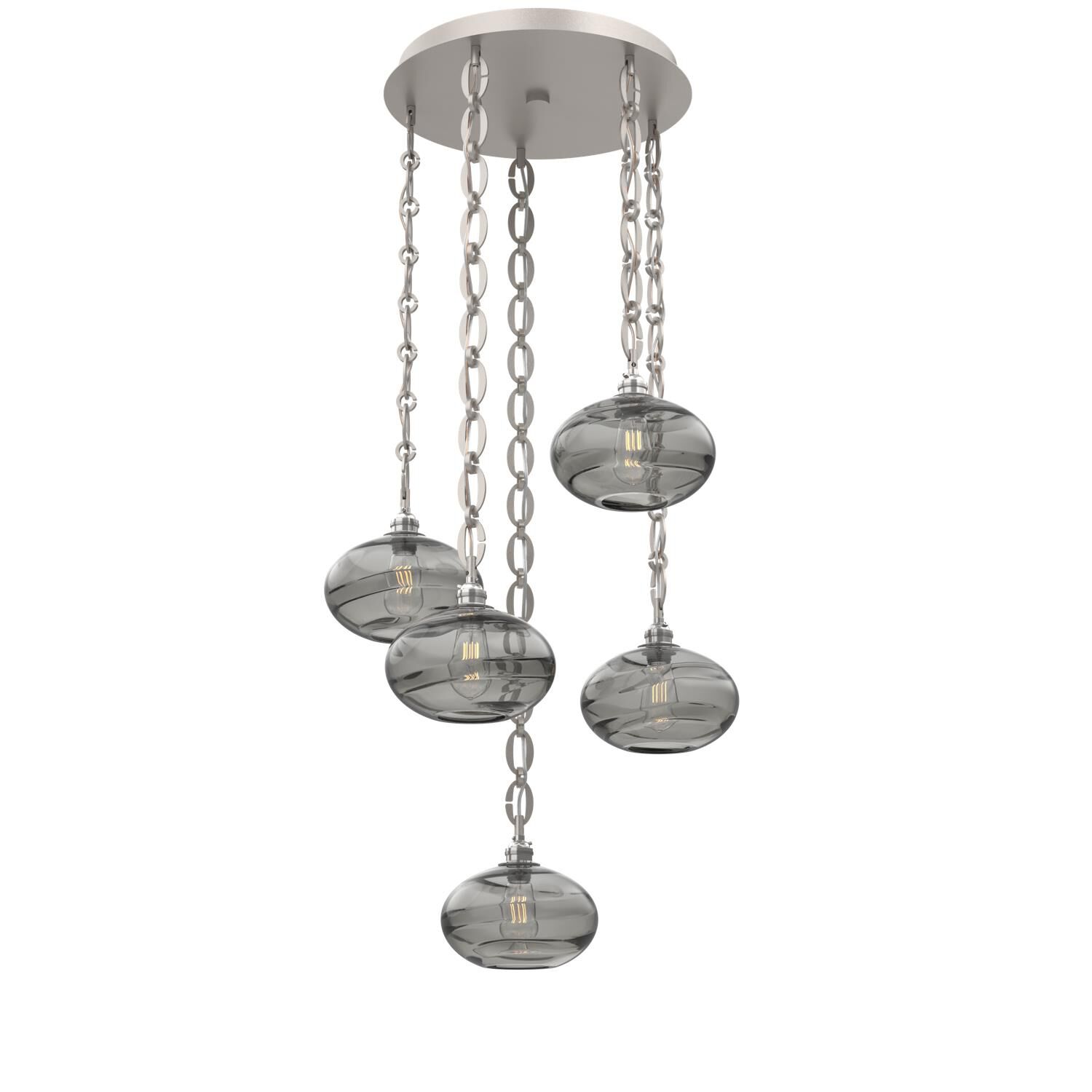 Shown in Beige Silver finish and Smoke glass