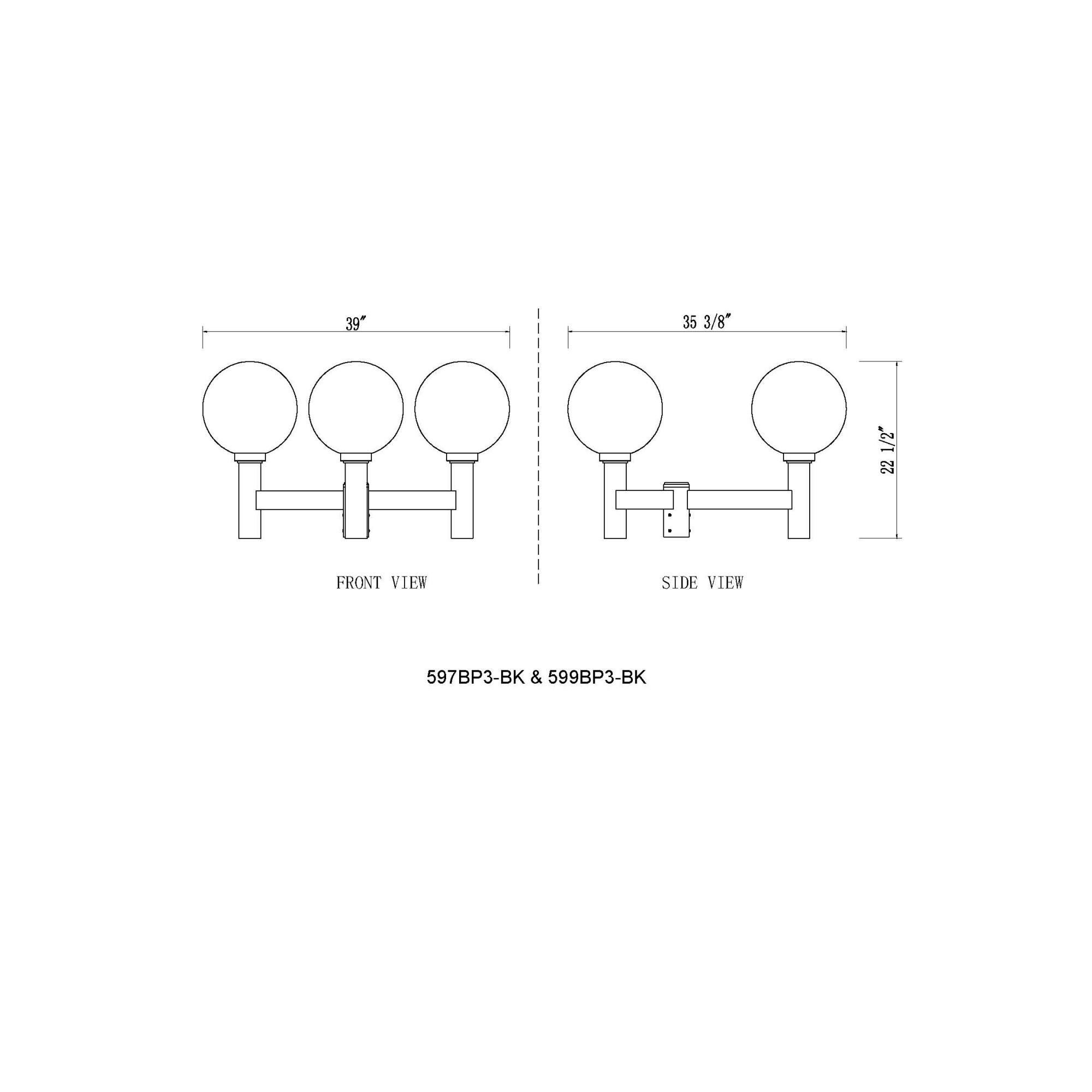 Laurent 22 Inch Tall 3 Light Outdoor Post Lamp by Z-Lite