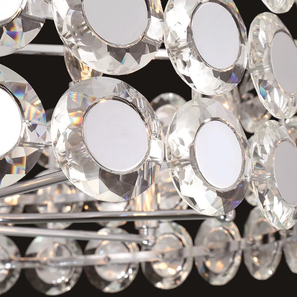 Shown in Chrome finish and K9 Crystal glass