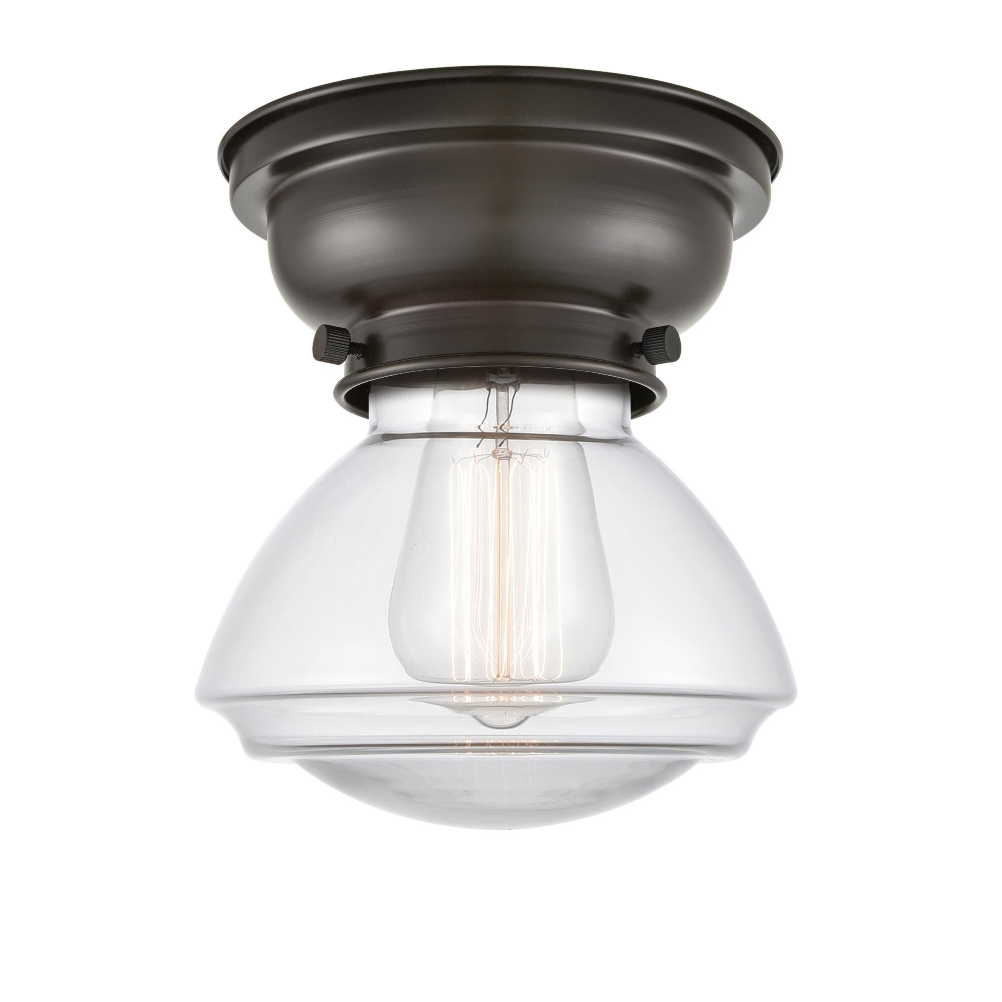 Shown in Oil Rubbed Bronze finish and Clear glass