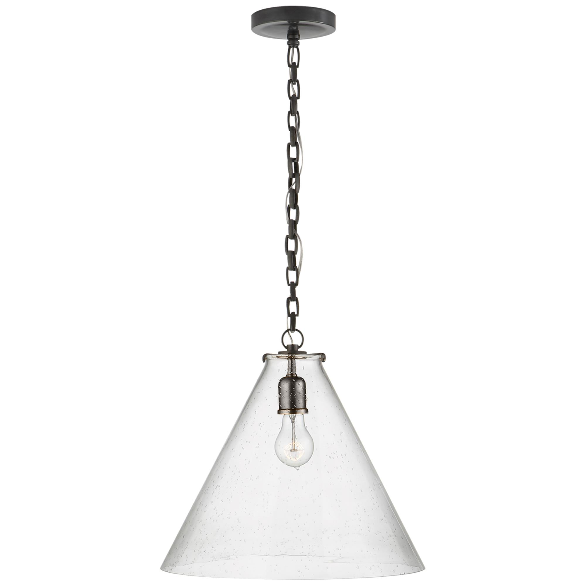 Shown in Bronze finish and Seeded glass