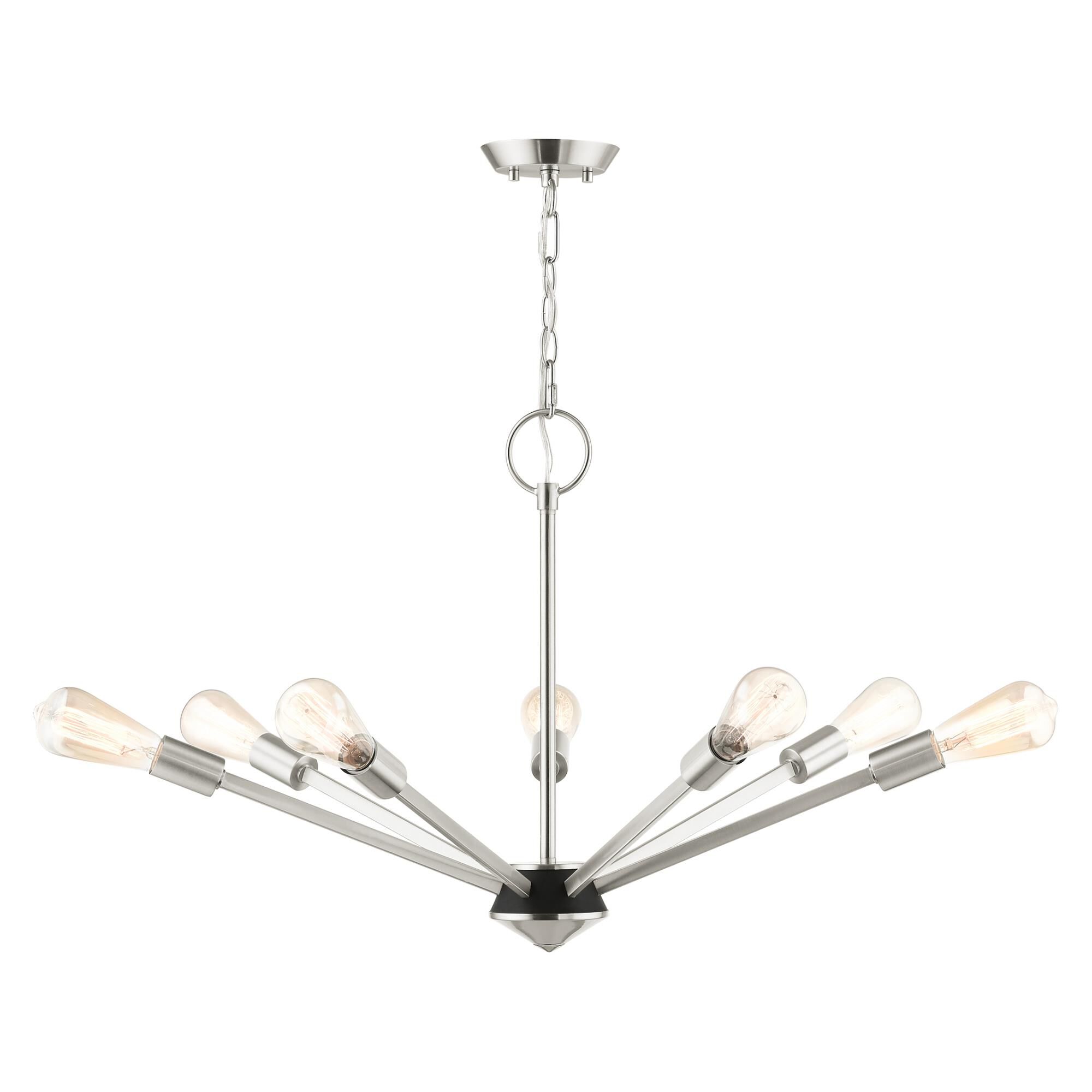 Shown in Brushed Nickel With Black Accents finish