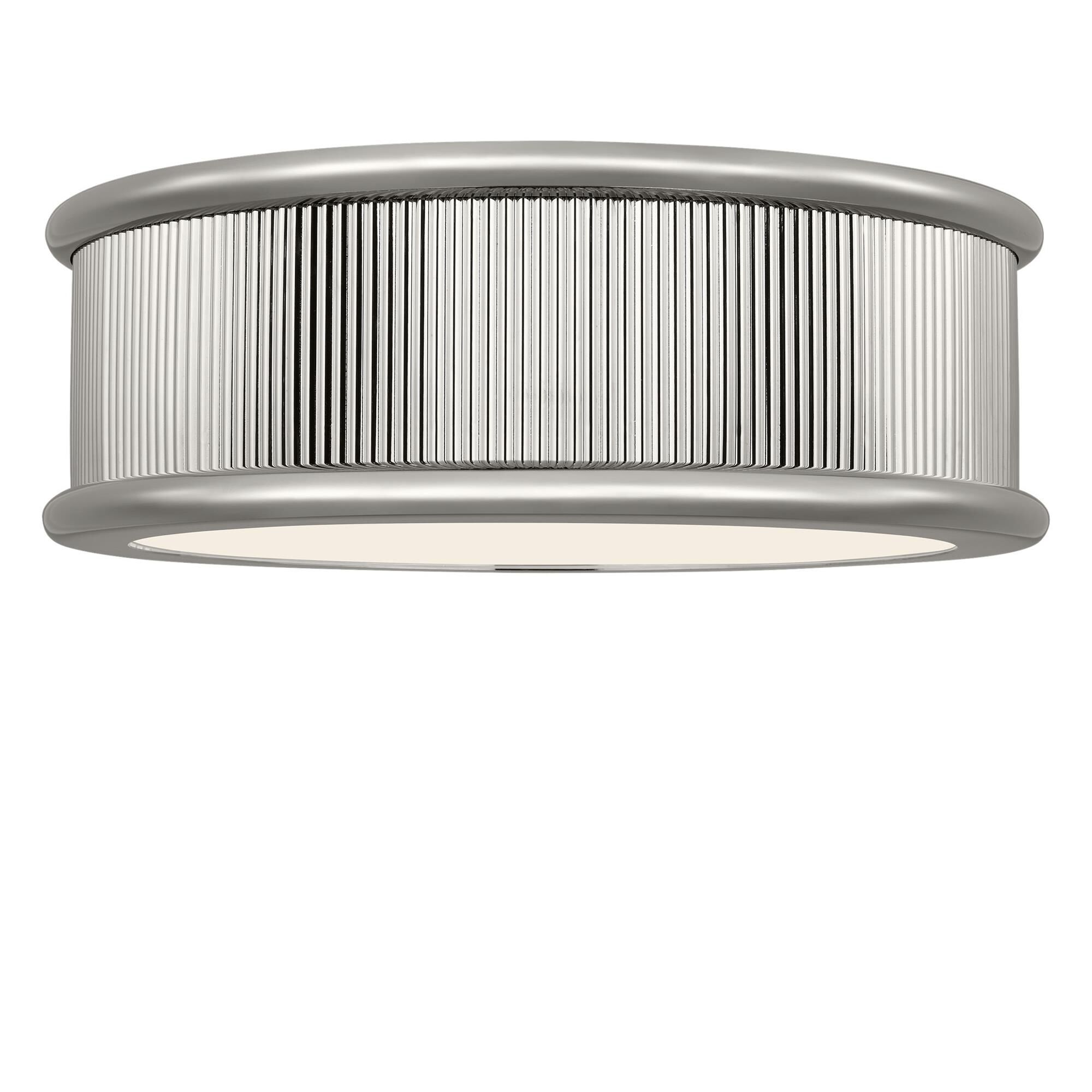 Shown in Polished Nickel finish and Silk Screen White Inside, Clear Outside shade