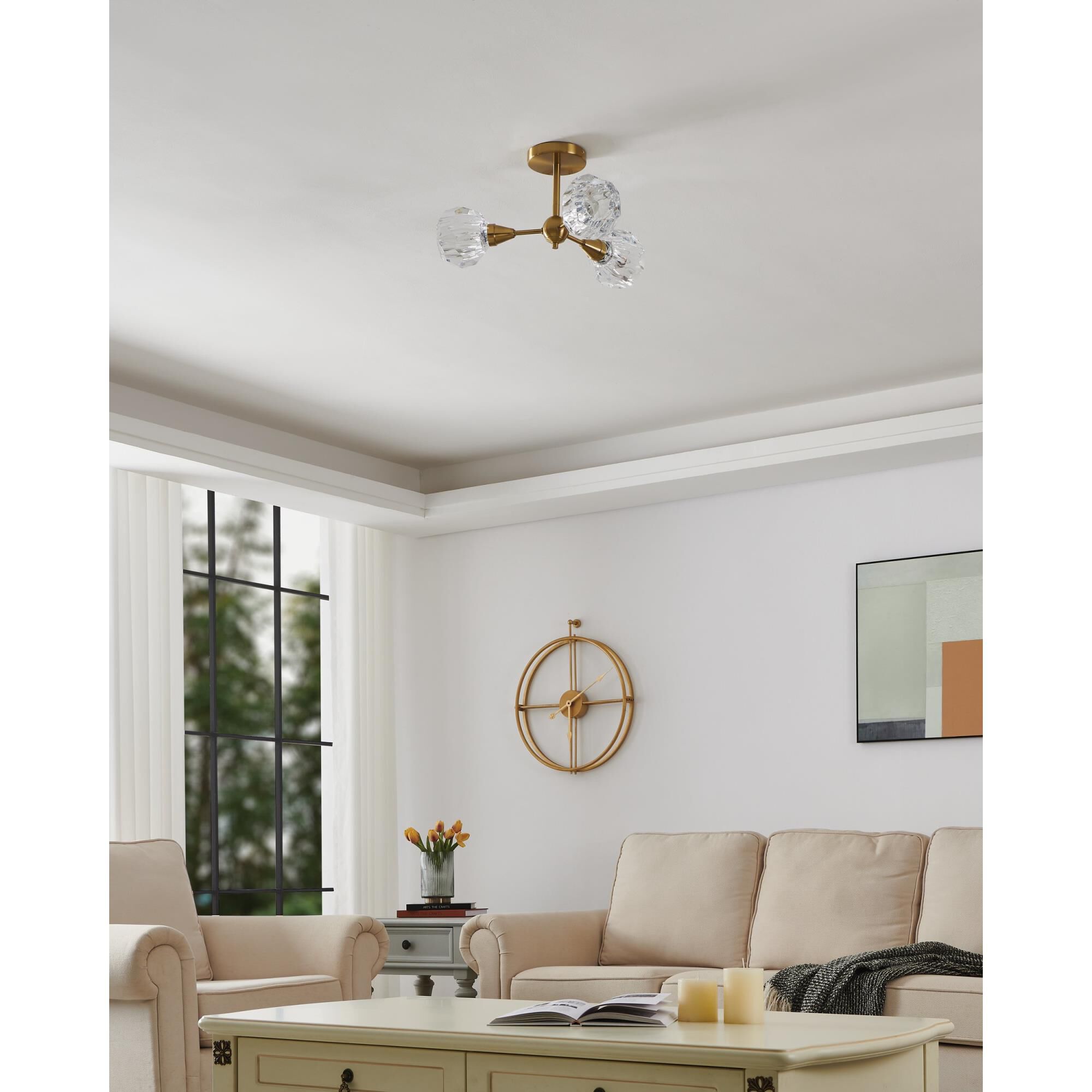 Helena 20 Inch Semi Flush Mount by Eglo Lighting