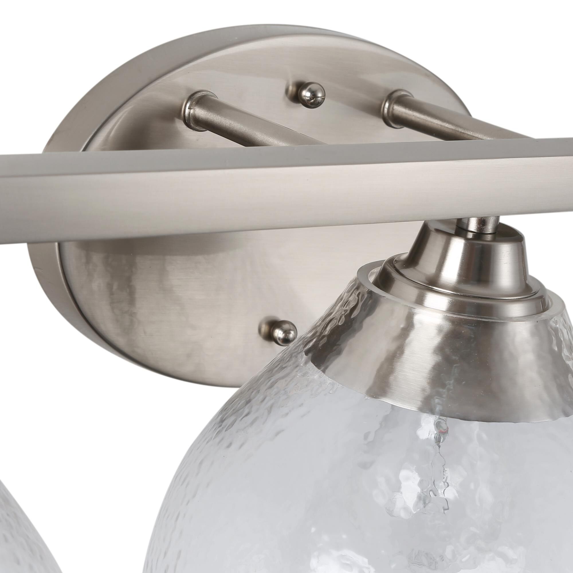 Shown in Hammered Clear Glass finish and Hammered Clear Glass shade