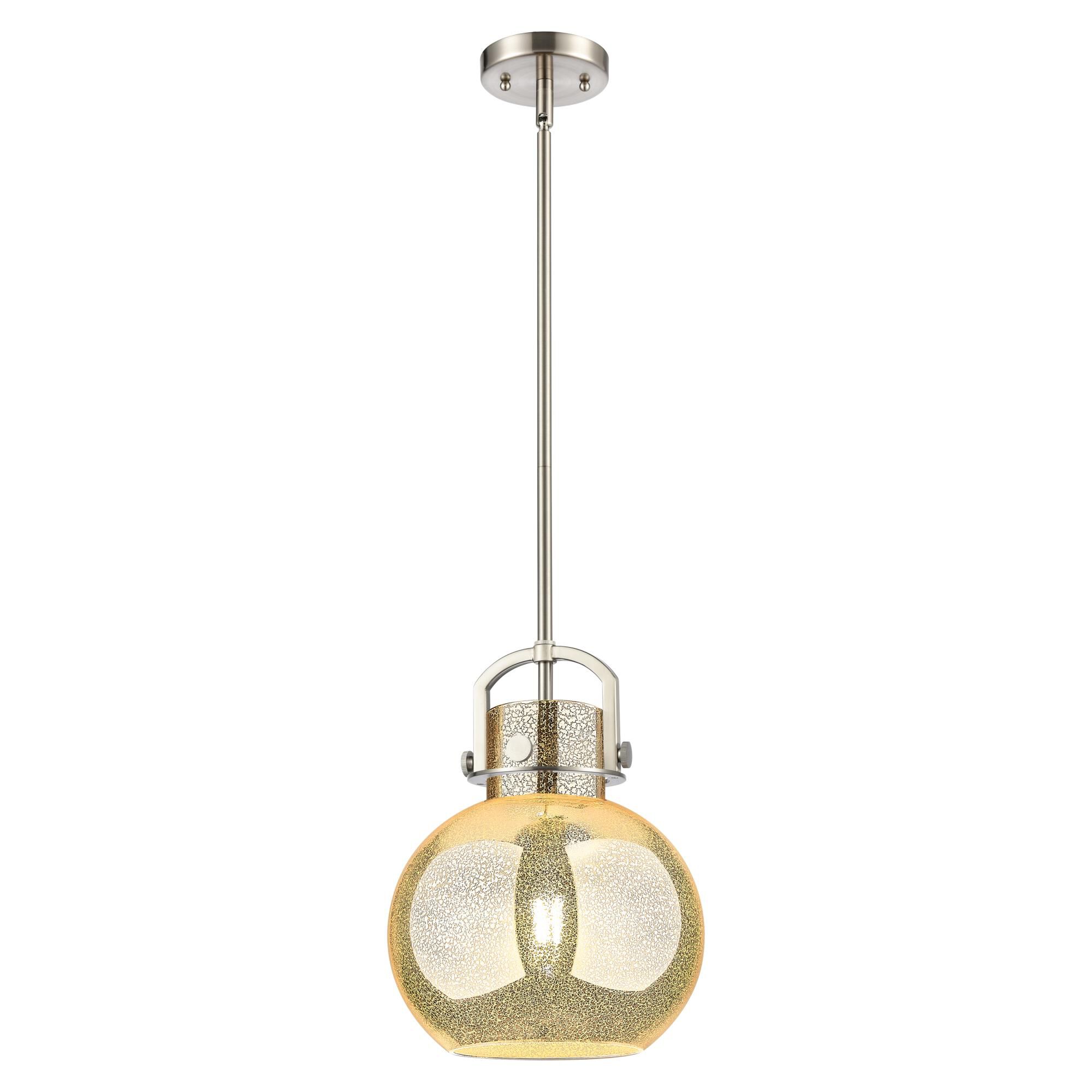 Shown in Brushed Satin Nickel finish and Mercury shade