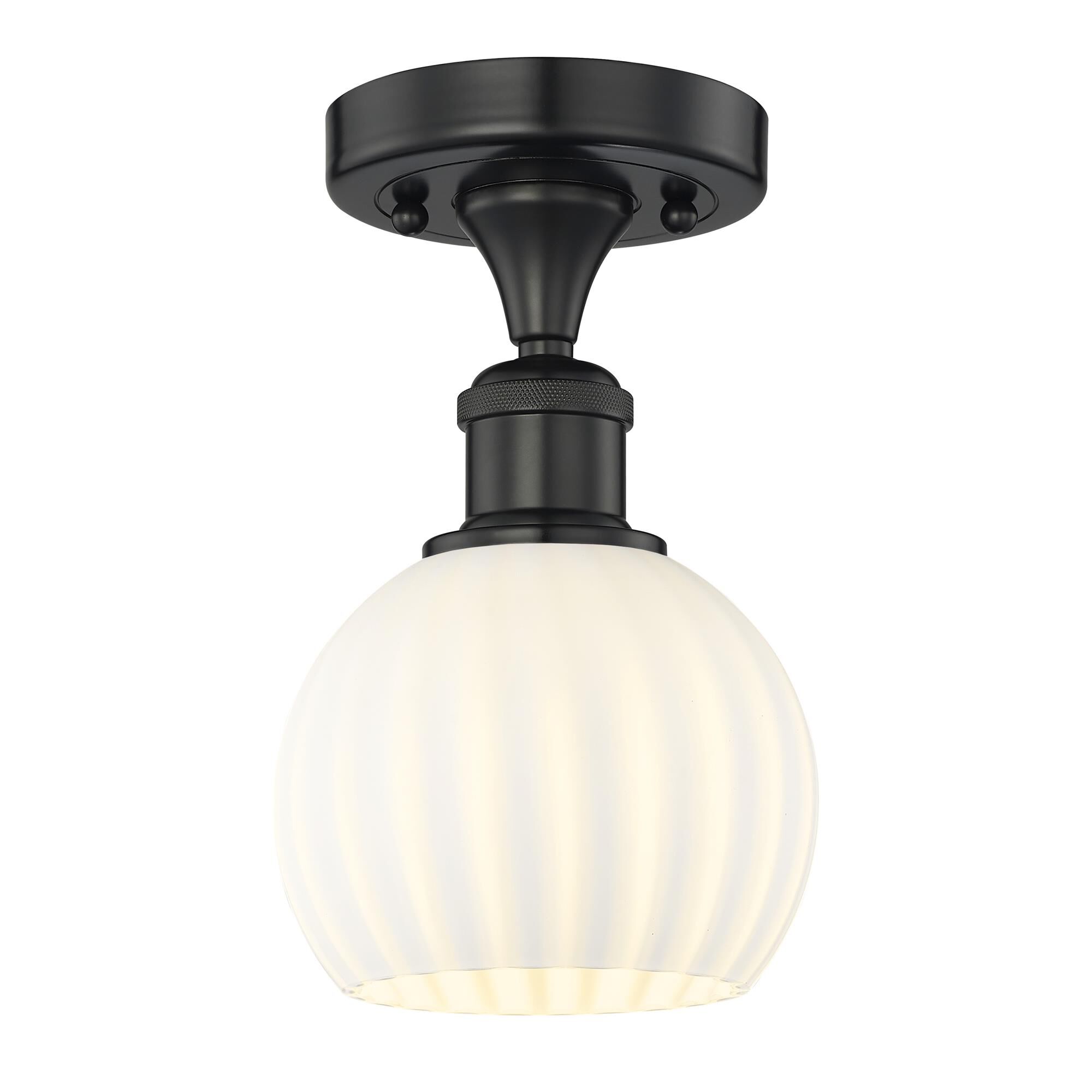 Bruno Marashlian White Venetian 6 Inch Semi Flush Mount by Innovations Lighting
