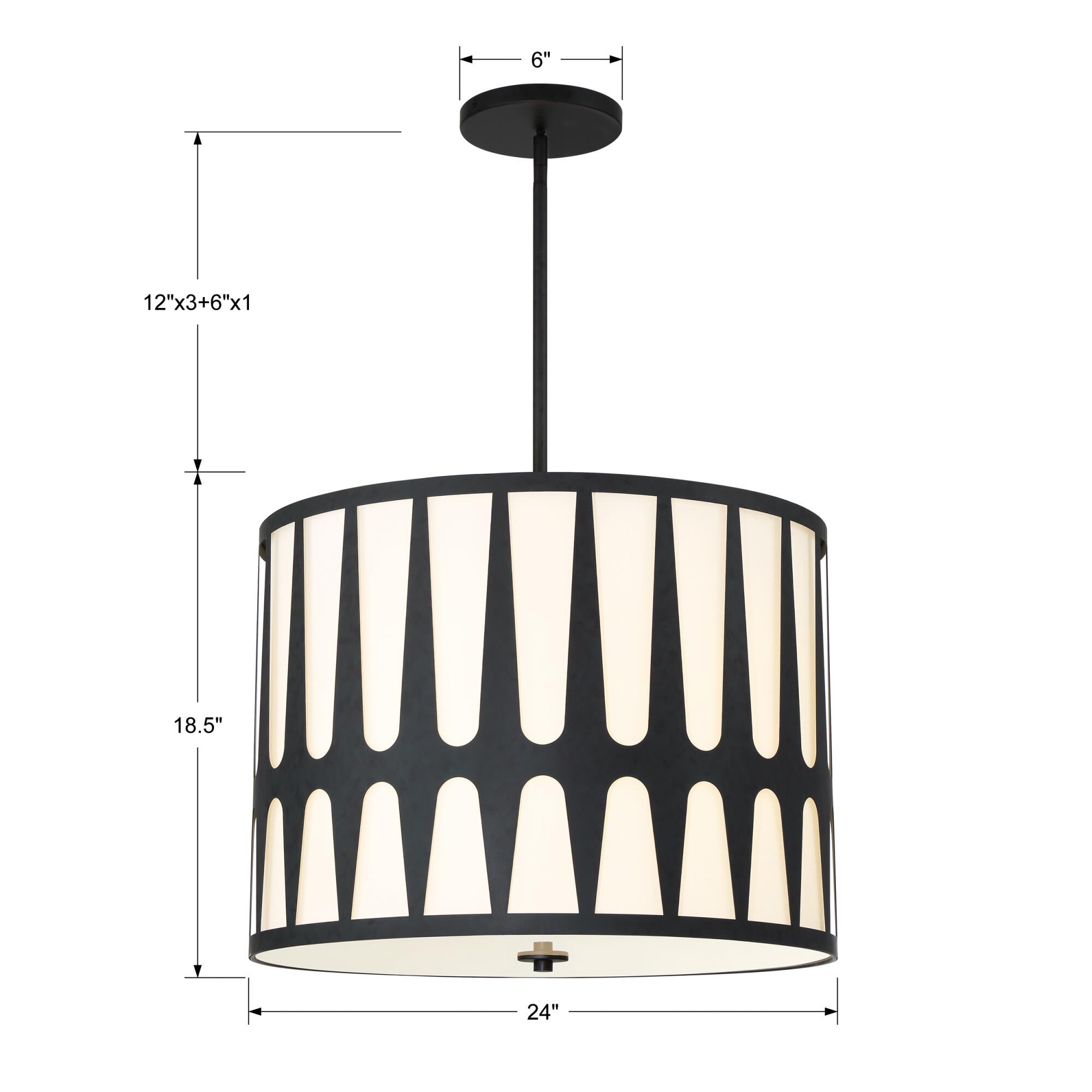 Royston 24 Inch 5 Light Chandelier by Crystorama