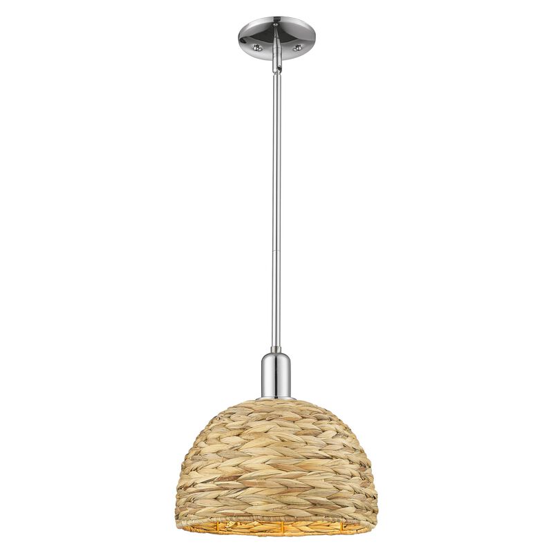 Bruno Marashlian Woven Rattan 12 Inch Mini Pendant by Innovations Lighting