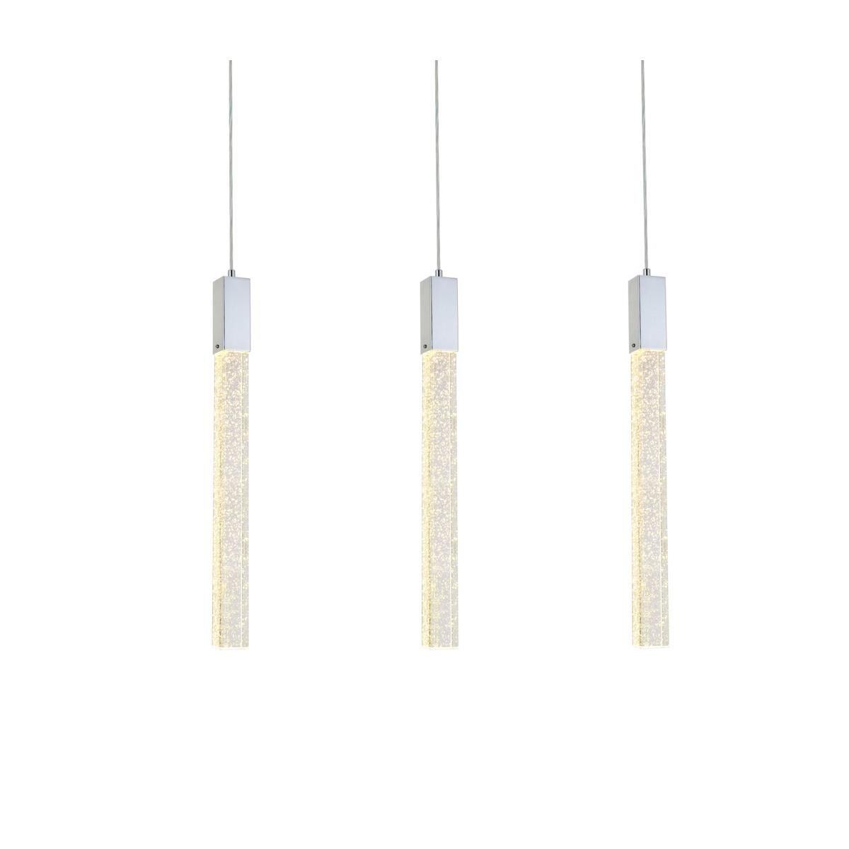 Weston 32 Inch 3 Light LED Linear Suspension Light by Elegant Lighting