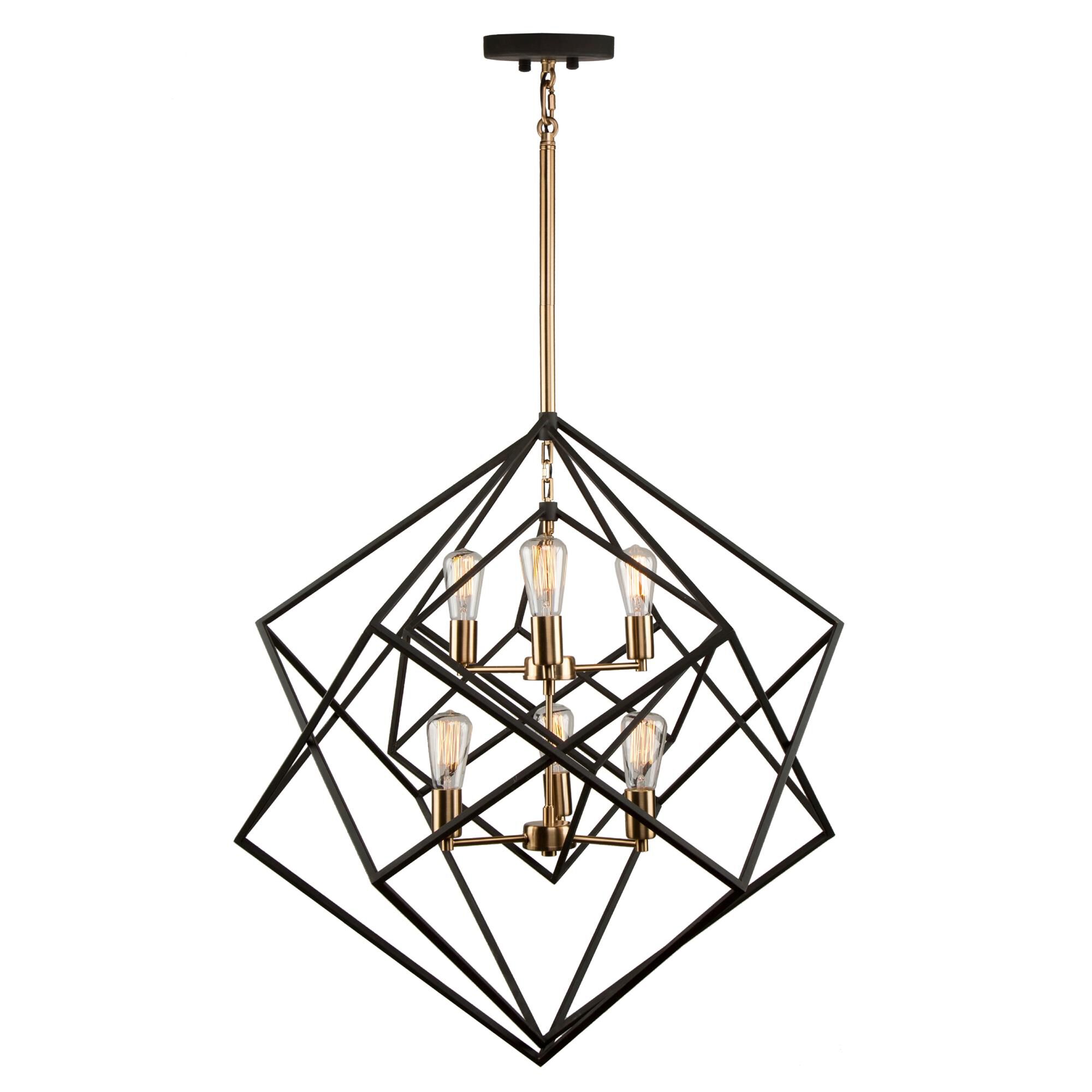 Shown in Matte Black & Satin Brass finish