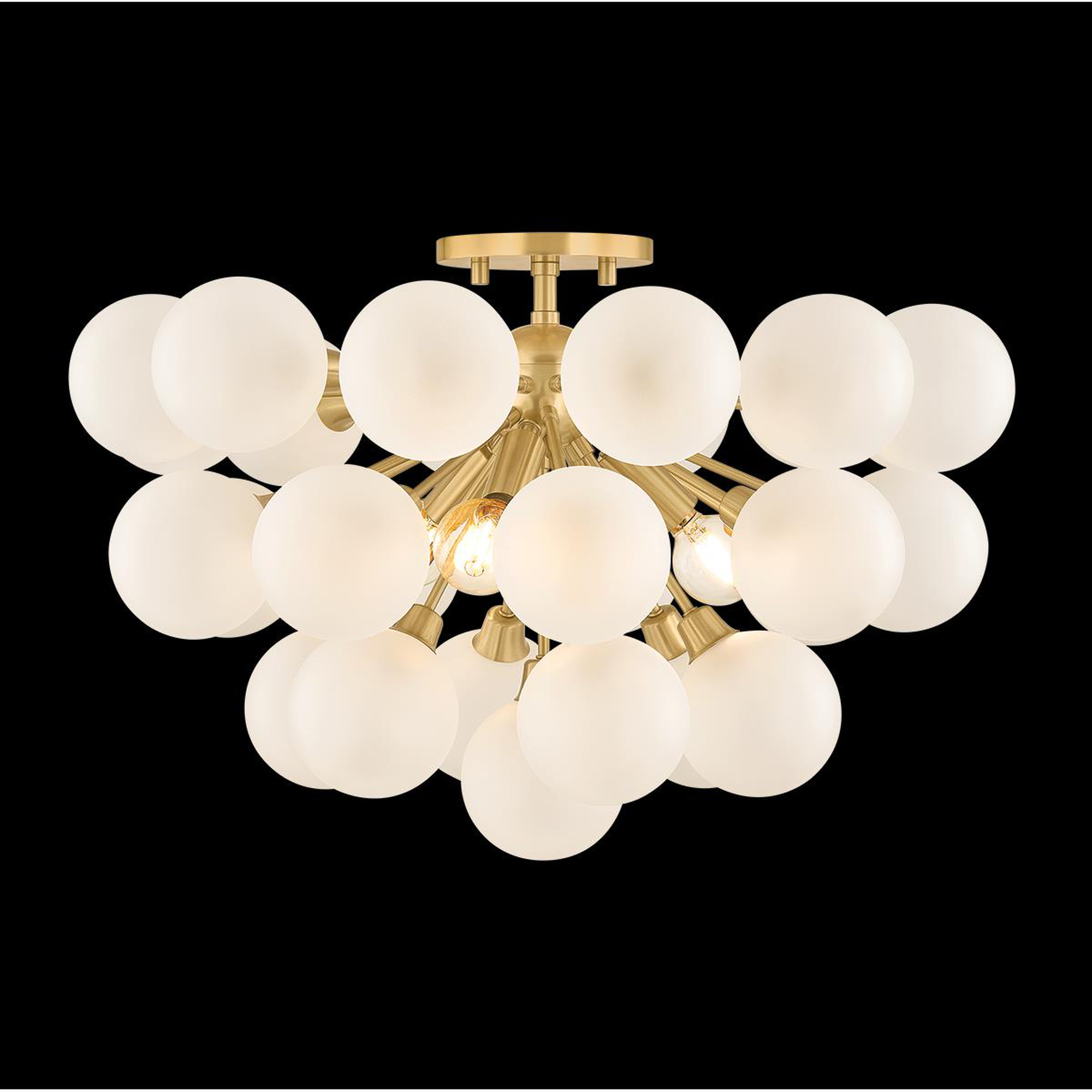 Antoneta 20 Inch 3 Light Semi Flush Mount,