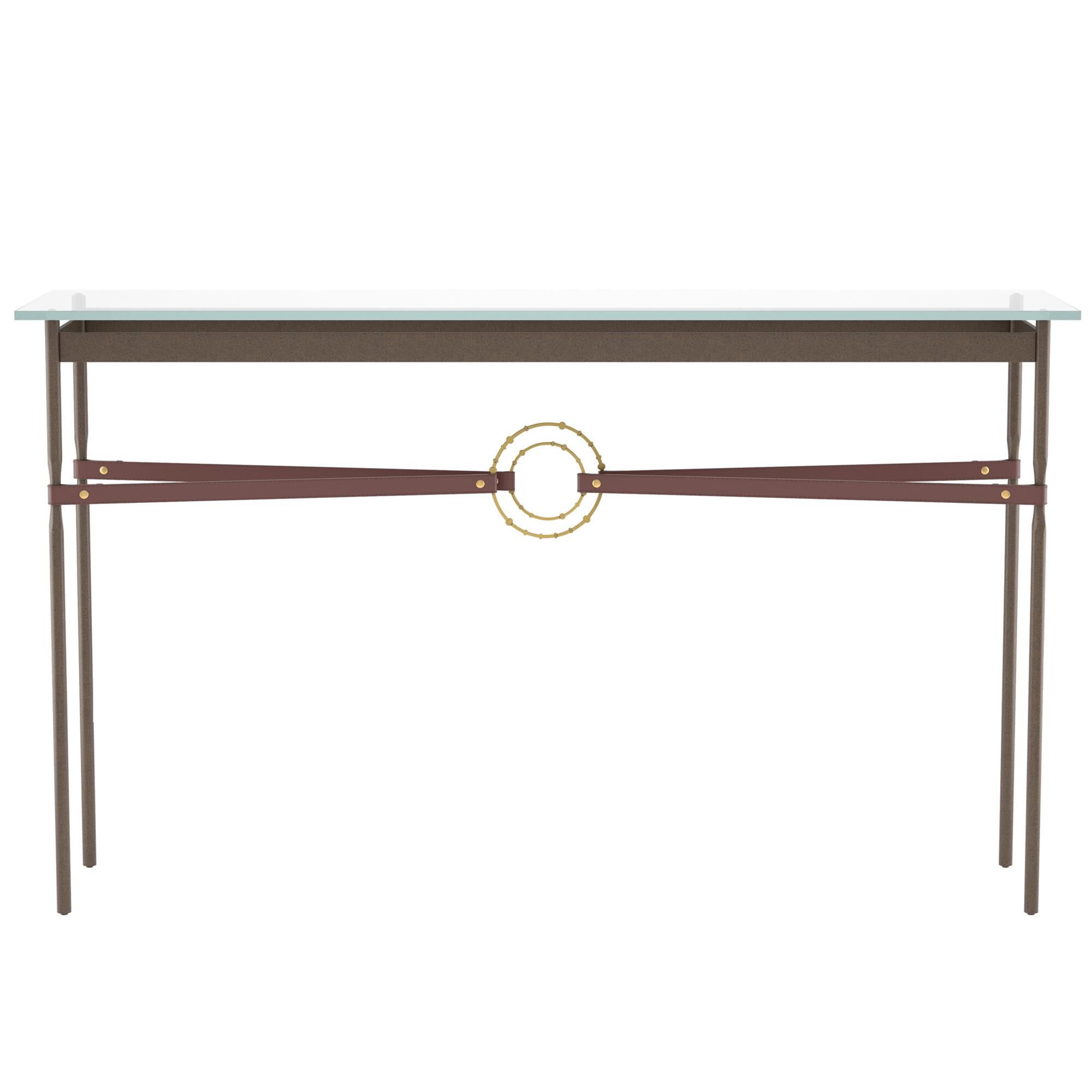 Shown in Bronze finish and Modern Brass with Leather British Brown  accent