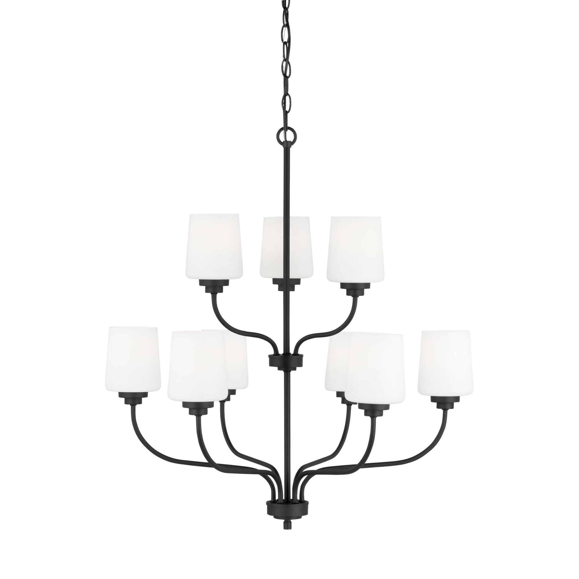 Shown in Midnight Black finish and Etched with White Inside glass