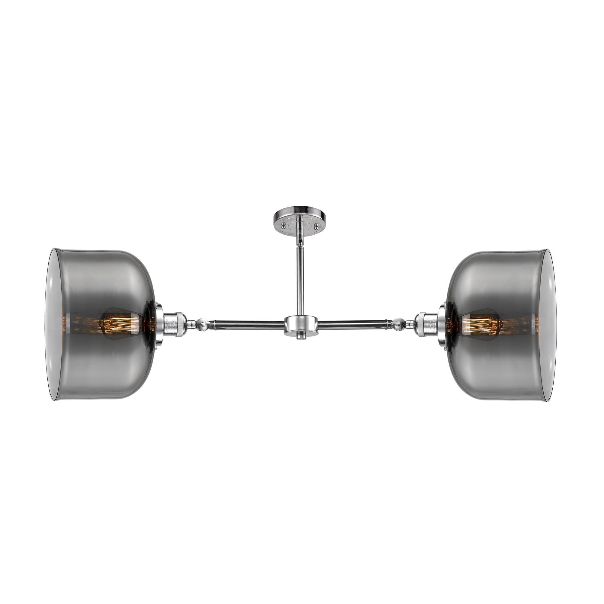 Shown in Polished Chrome finish and Plated Smoked glass