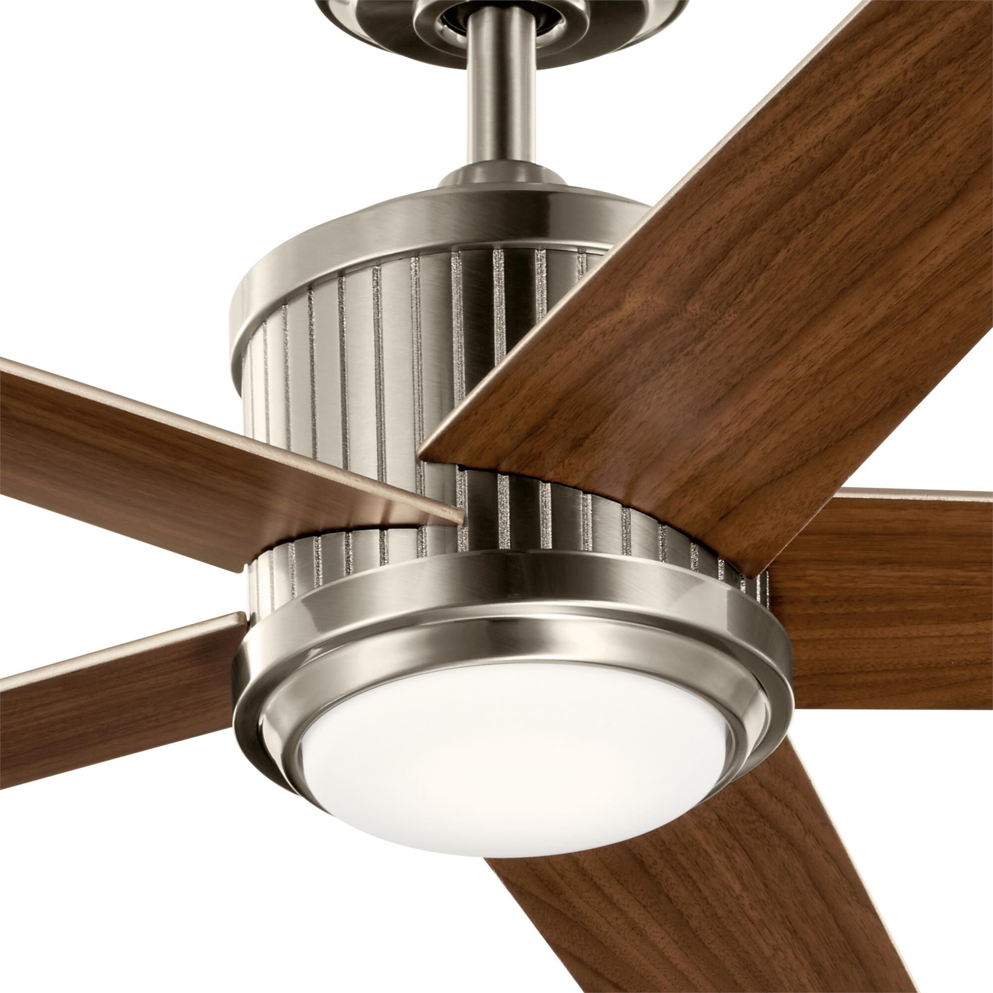 Shown in Brushed Stainless Steel finish and Etched Cased Opal glass