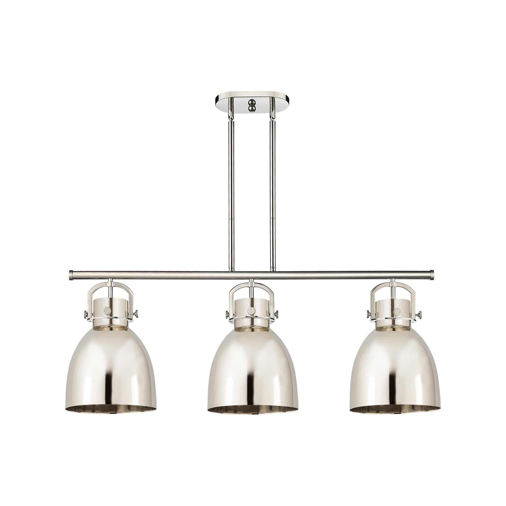 Shown in Polished Nickel finish and Polished Nickel Steel shade