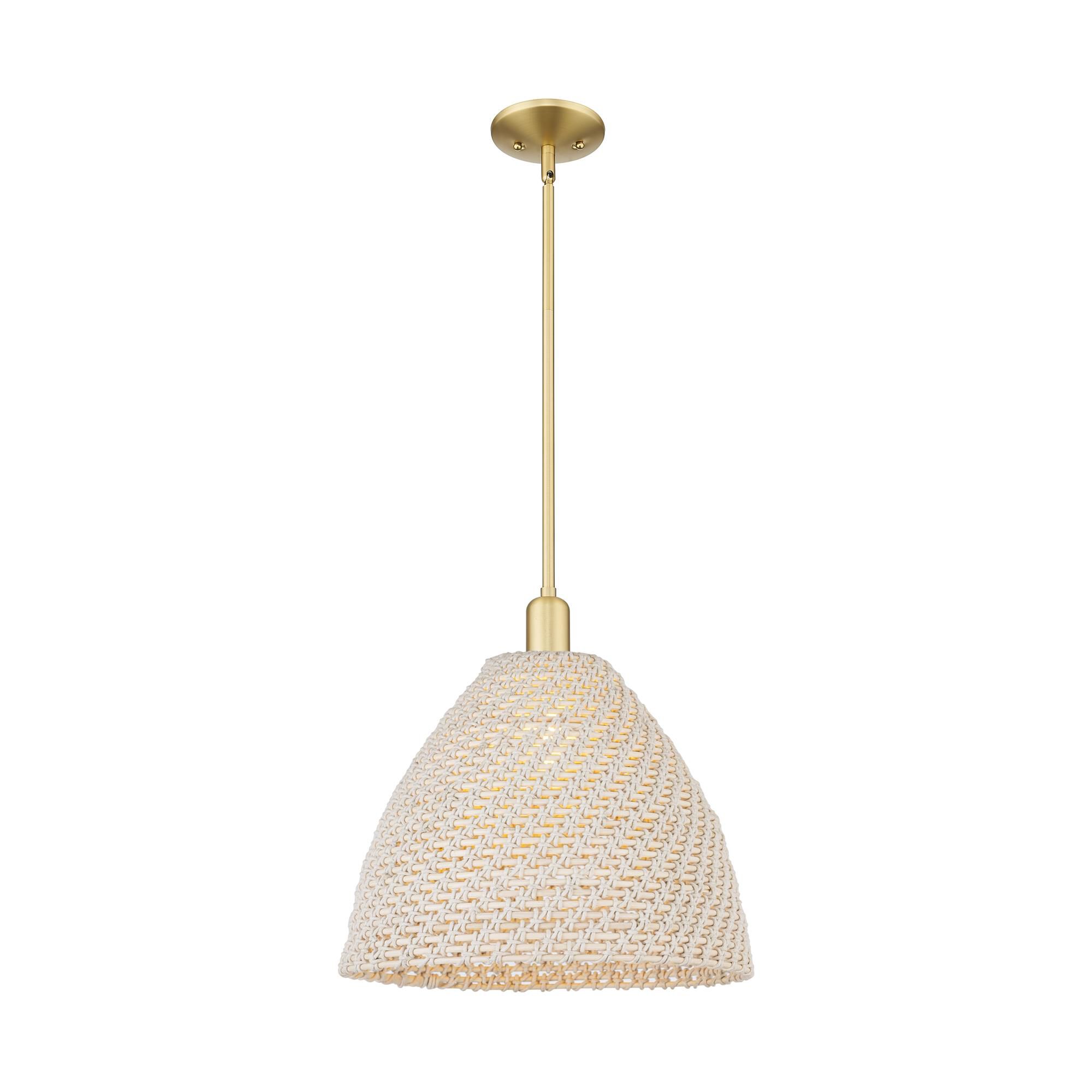 Shown in Satin Gold finish and Natural shade