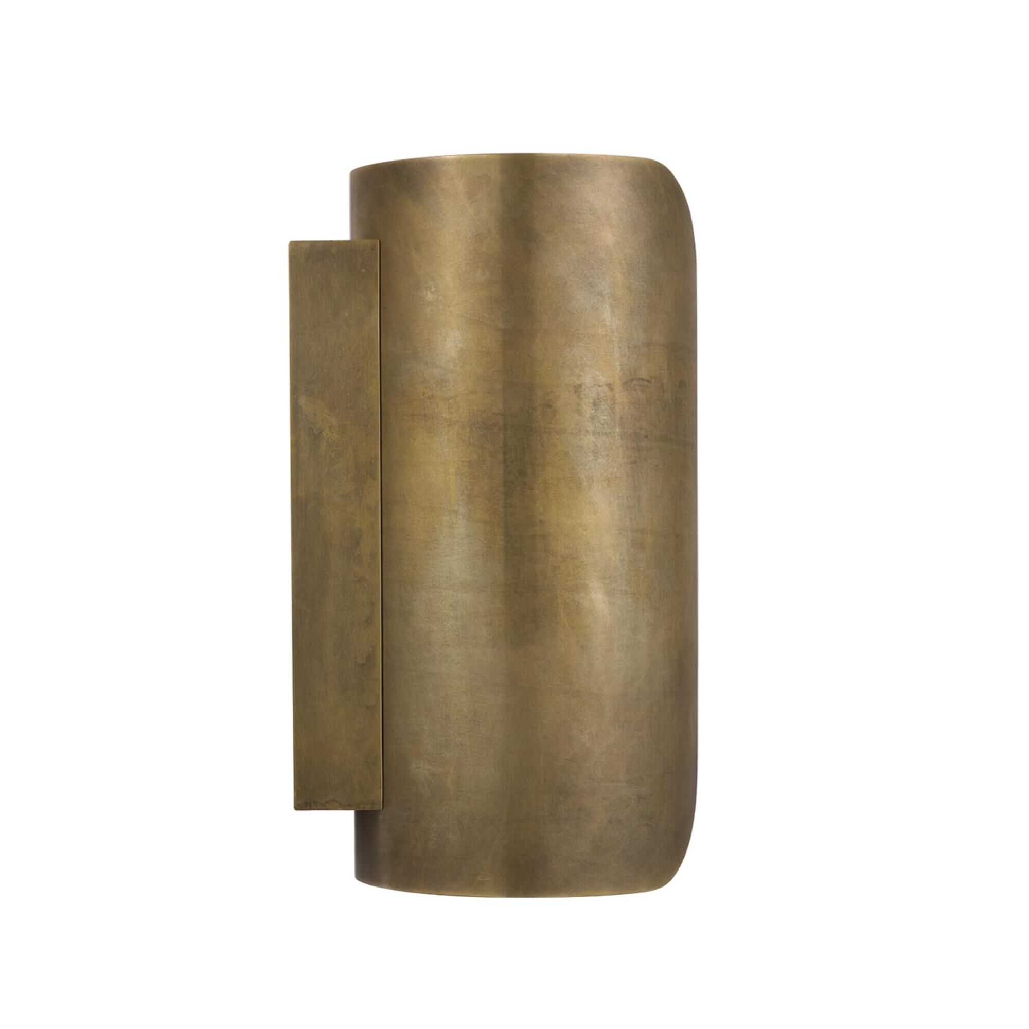 Shown in Mottled Brass finish and Alabaster shade