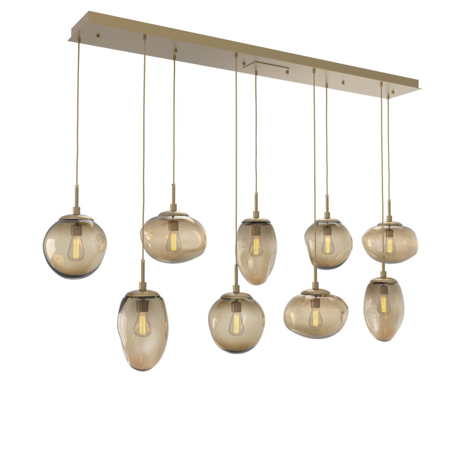 Levi Wilson Nebula 70 Inch 9 Light Linear Suspension Light by Hammerton Studio