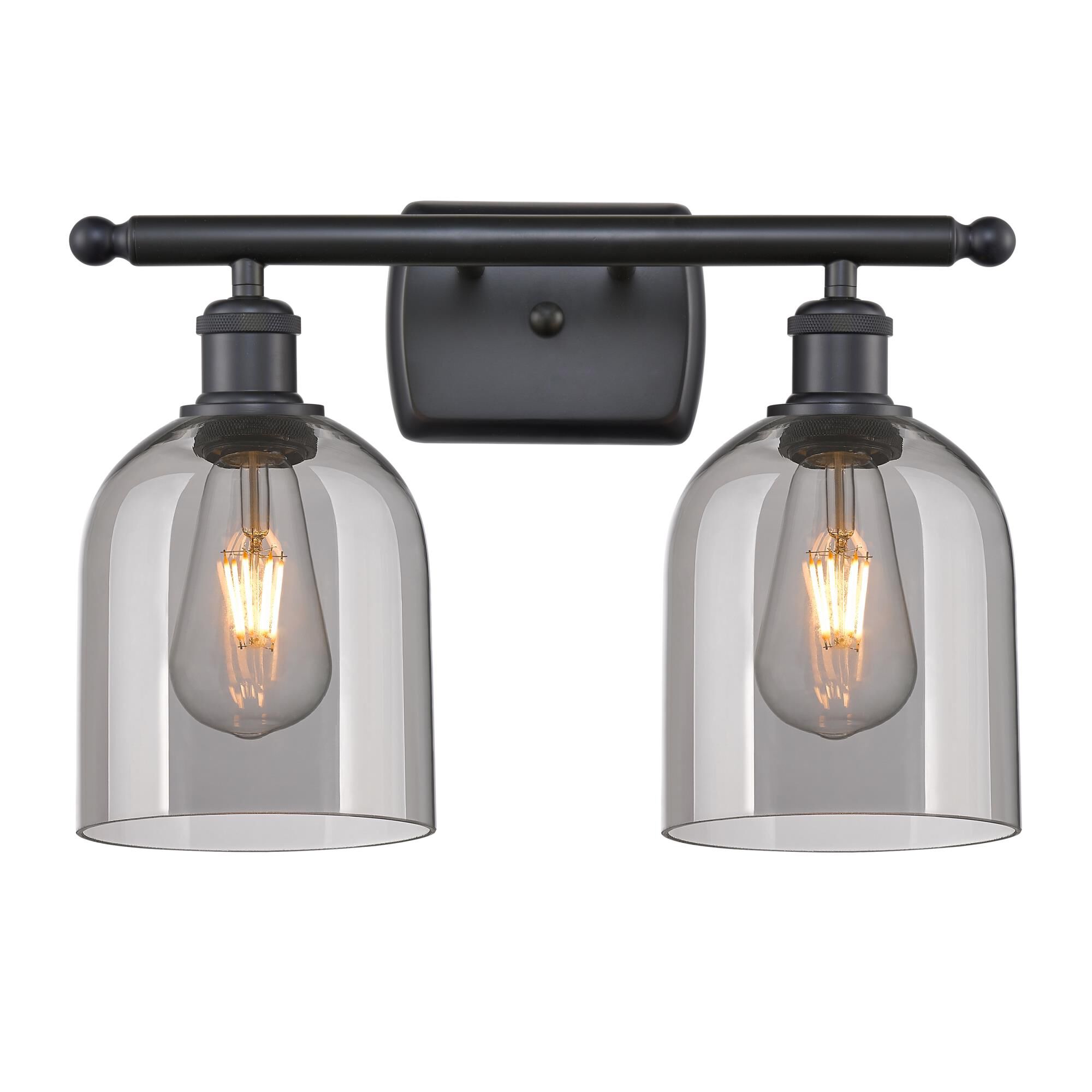 Shown in Matte Black finish and Light Smoke glass