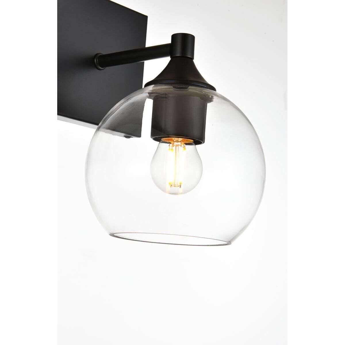 Shown in Black  finish and Clear glass