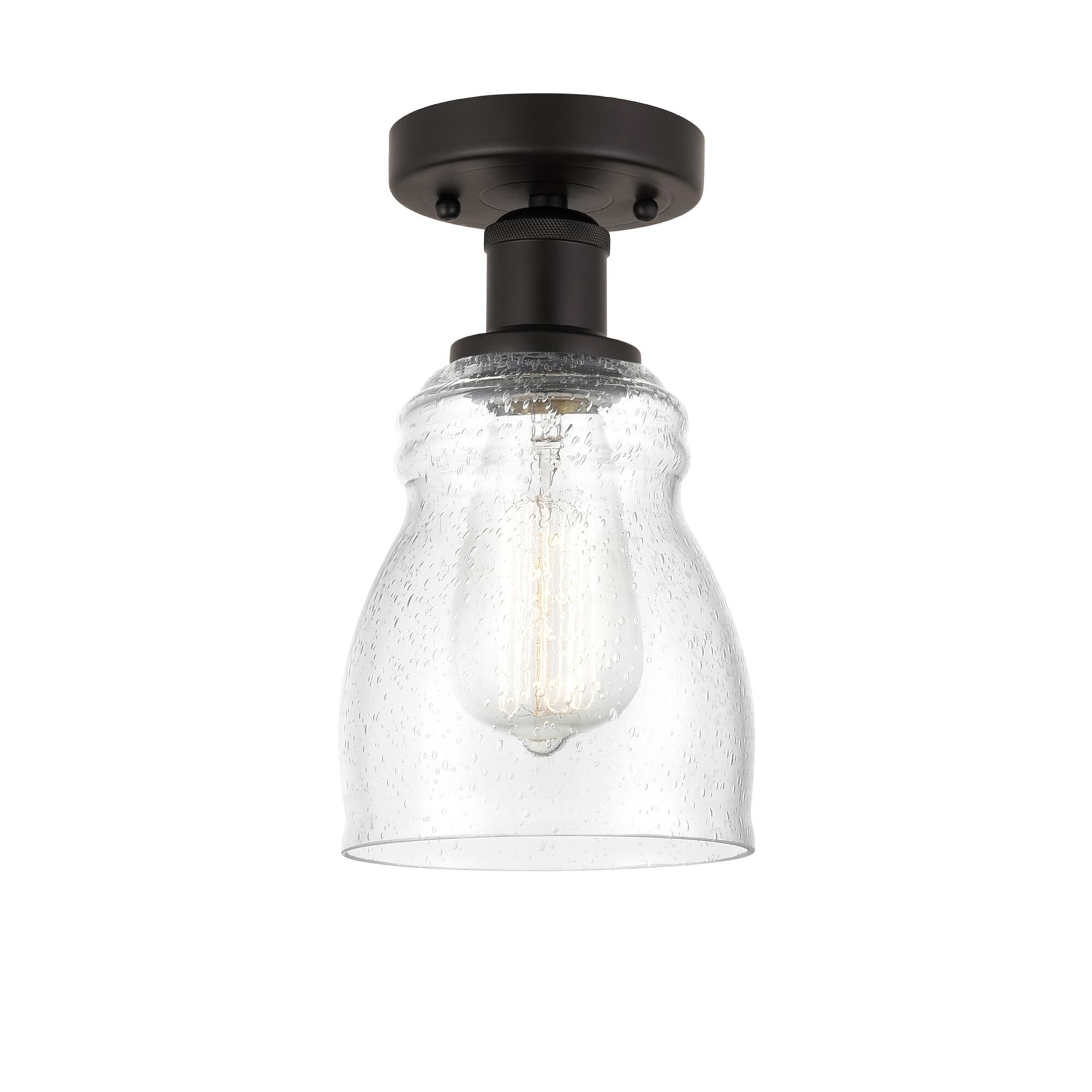 Shown in Oil Rubbed Bronze, Seedy finish and Seedy glass and Seedy Glass shade