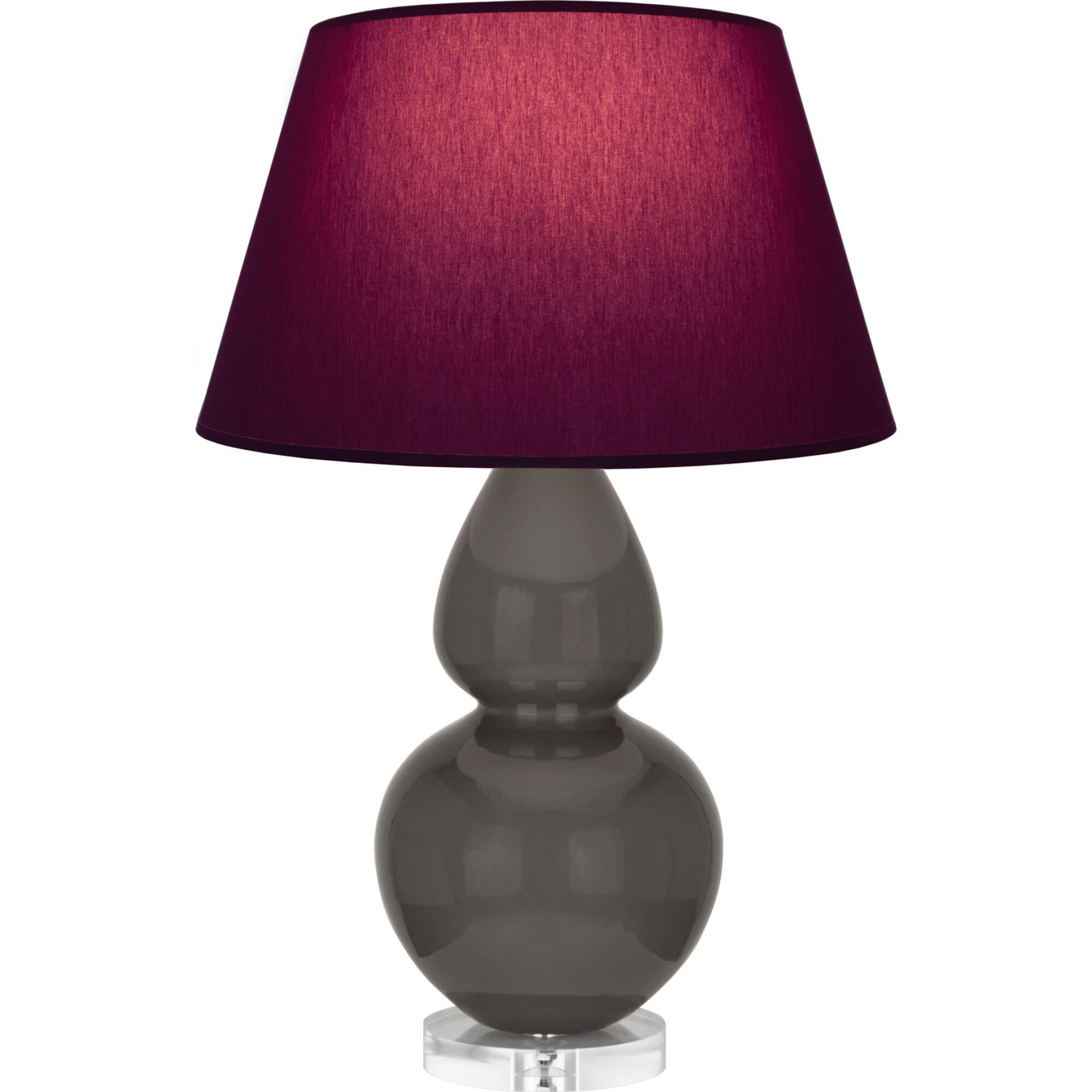 Shown in Ash finish and Plum and Lavender shade and Lucite accent