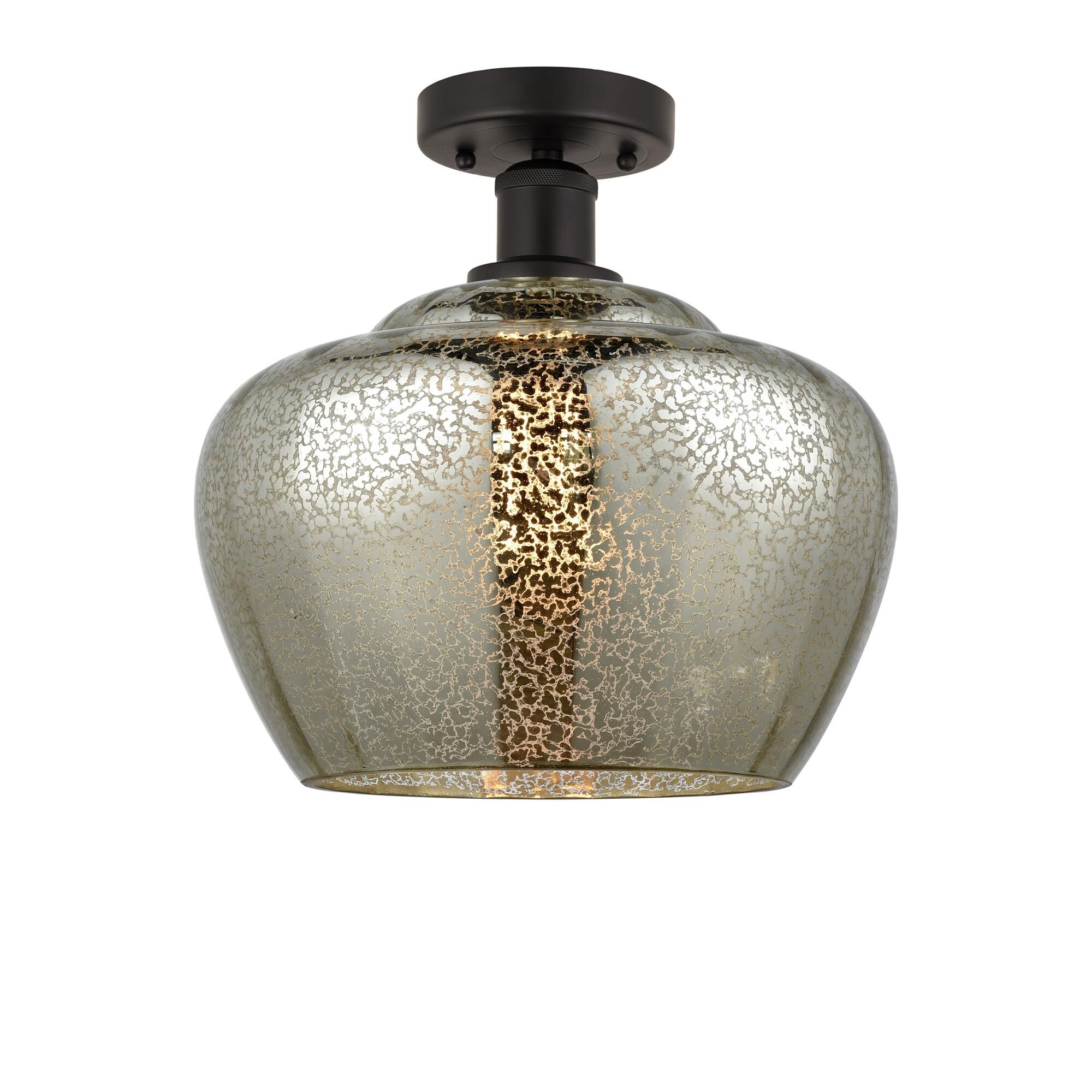 Shown in Oil Rubbed Bronze, Mercury finish and Mercury glass and Mercury Glass shade