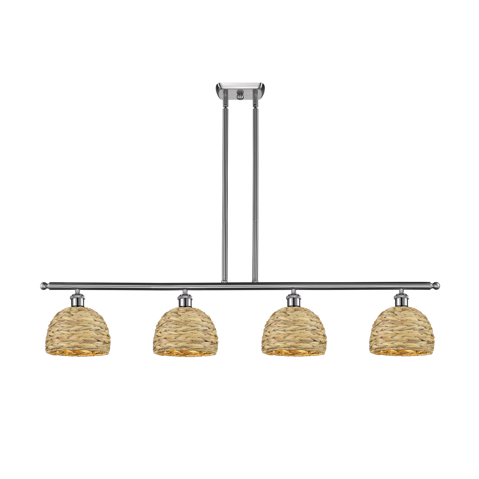 Shown in Satin Nickel finish and Natural shade