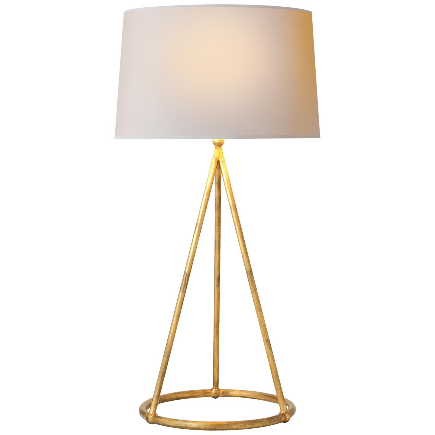 Shown in Gilded Iron finish and Natural Paper shade