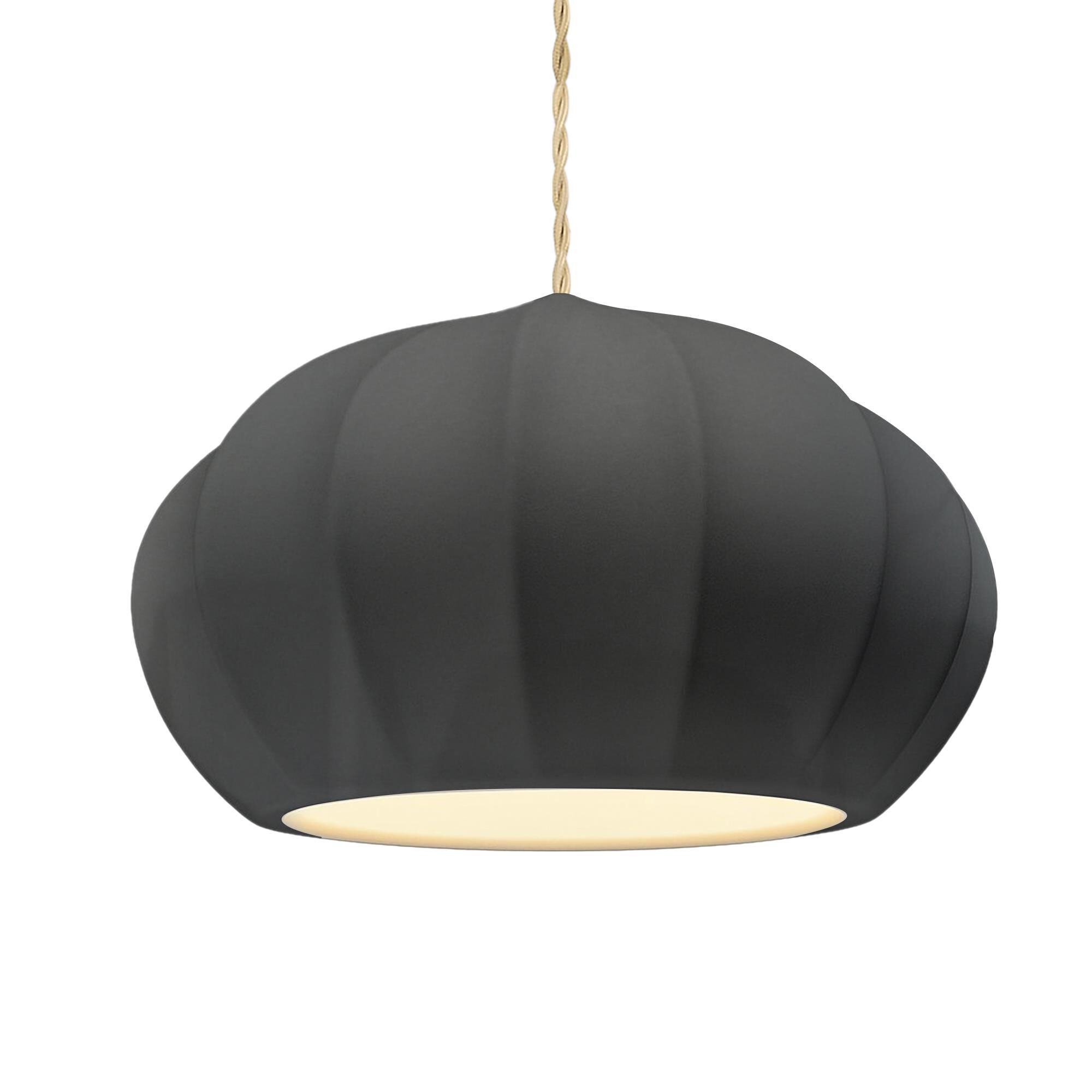 Fluted 13 Inch Large Pendant by Justice Design Group