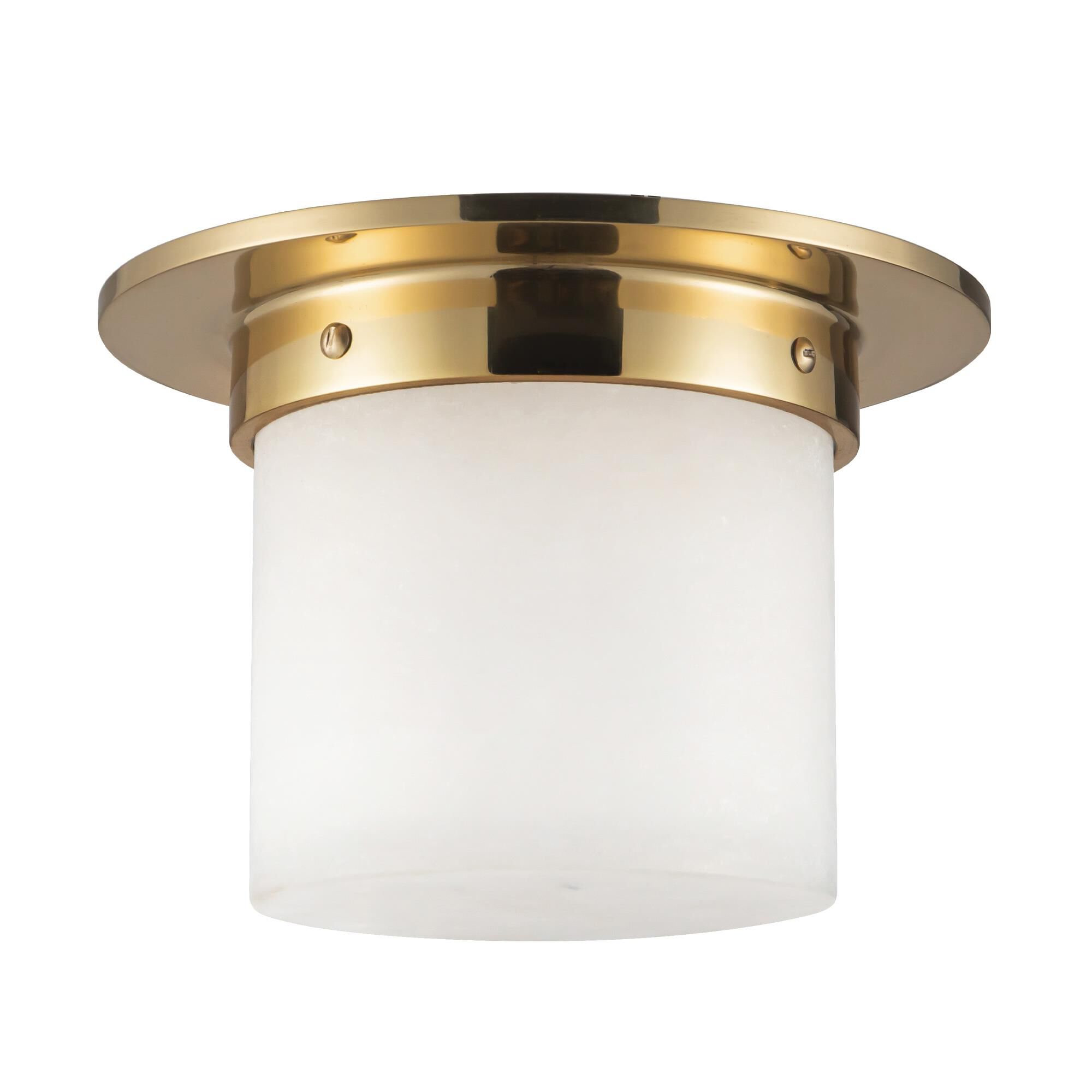 Shown in Patina Brass finish and Alabaster glass