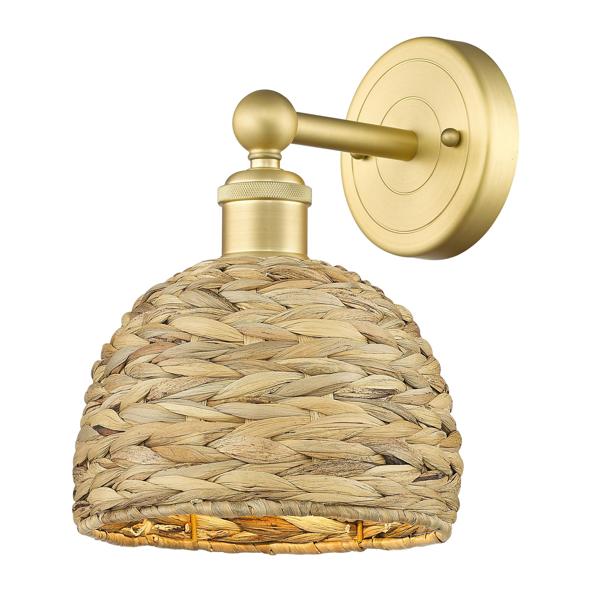 Shown in Satin Gold finish and Natural shade