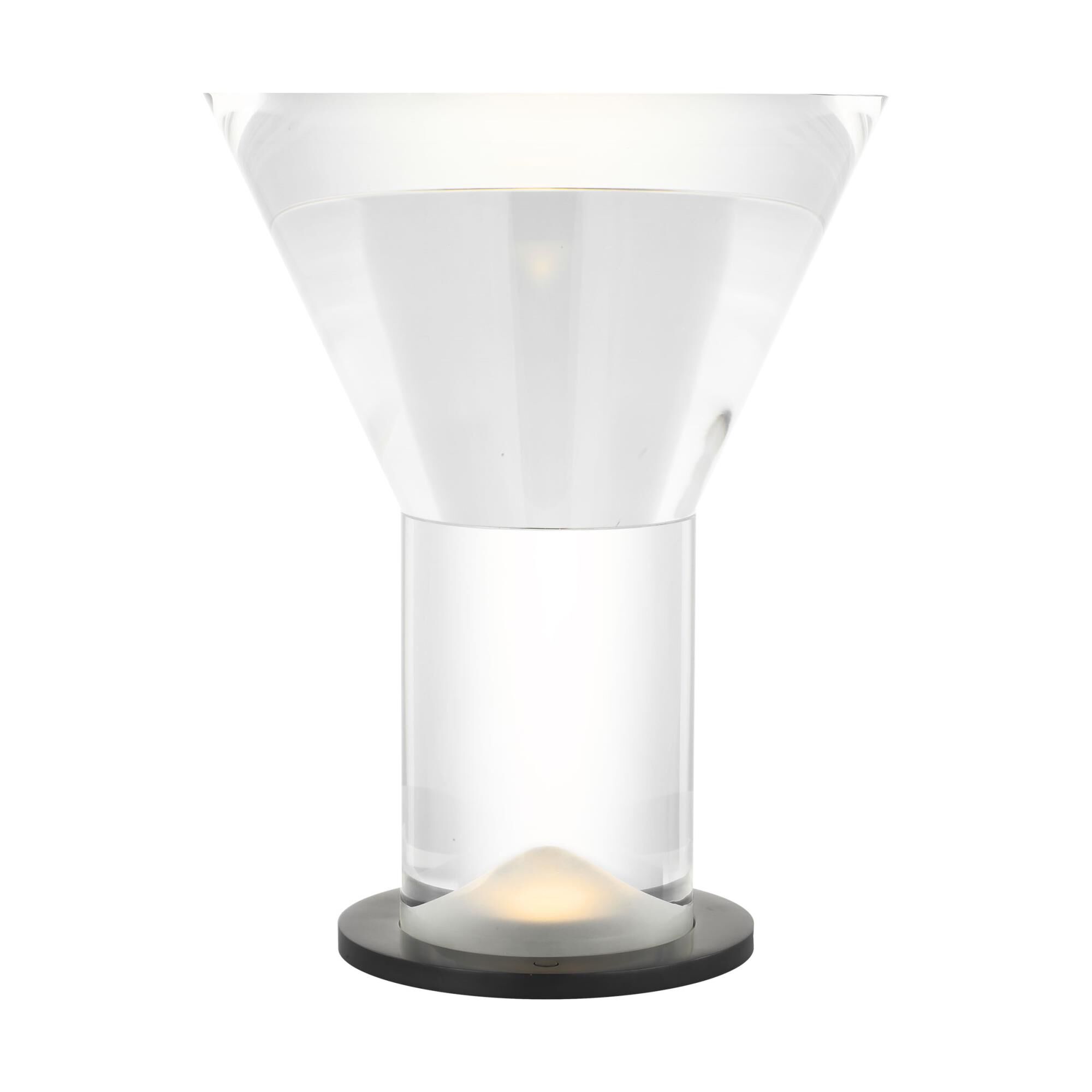 Shown in Bronze finish and Crystal glass