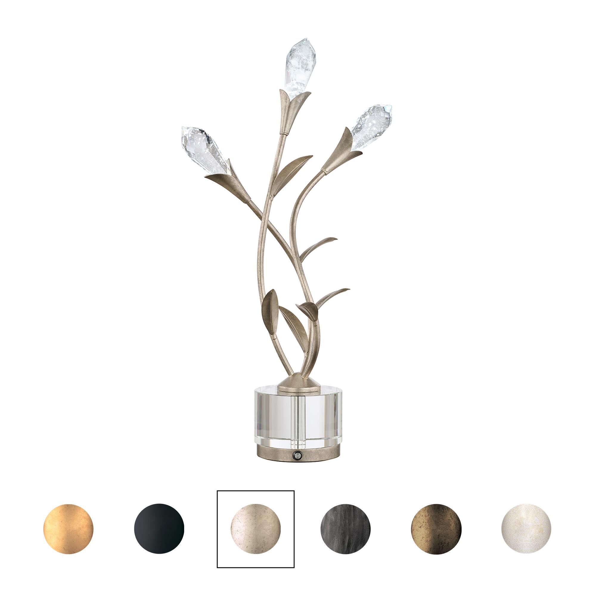 Shown in French Lace finish and Optic Haze crystal