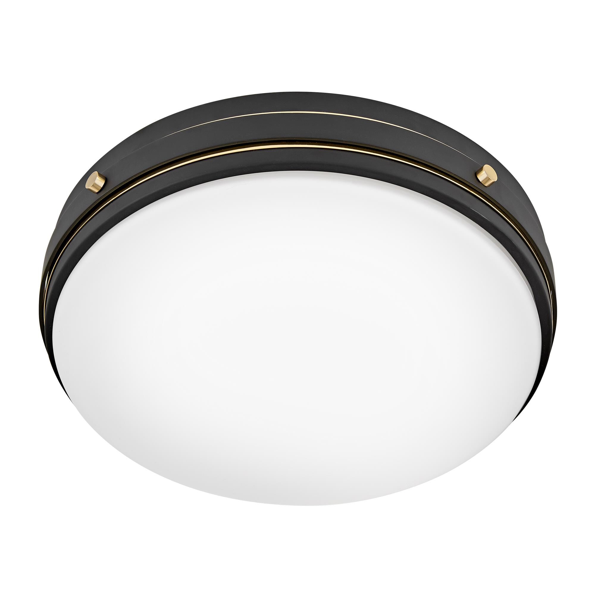 Shown in Dark Matte Grey finish and Etched Opal glass and Bright Brass accent