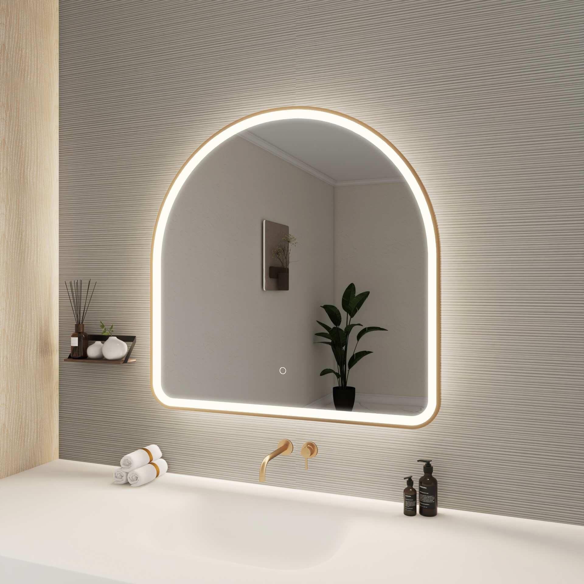 Harmoni 36 Inch Arched LED Lighted Mirror by Elegant Decor