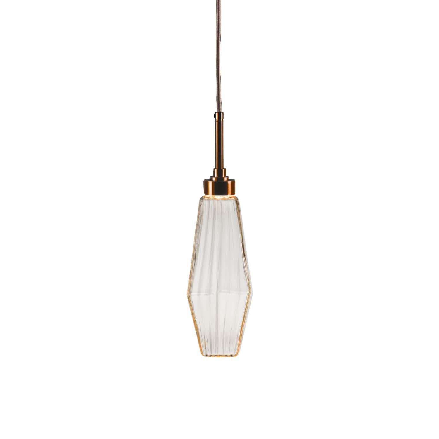 Shown in Oil Rubbed Bronze finish and Optic Rib Amber glass