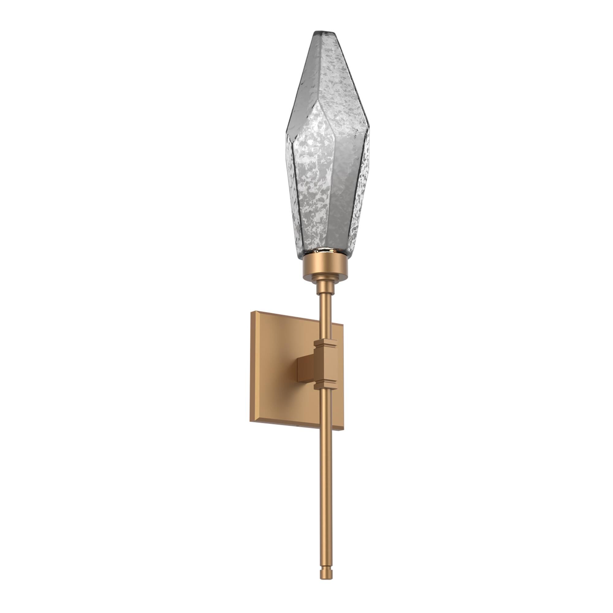 Shown in Novel Brass finish and Chilled Blown And Smoke glass