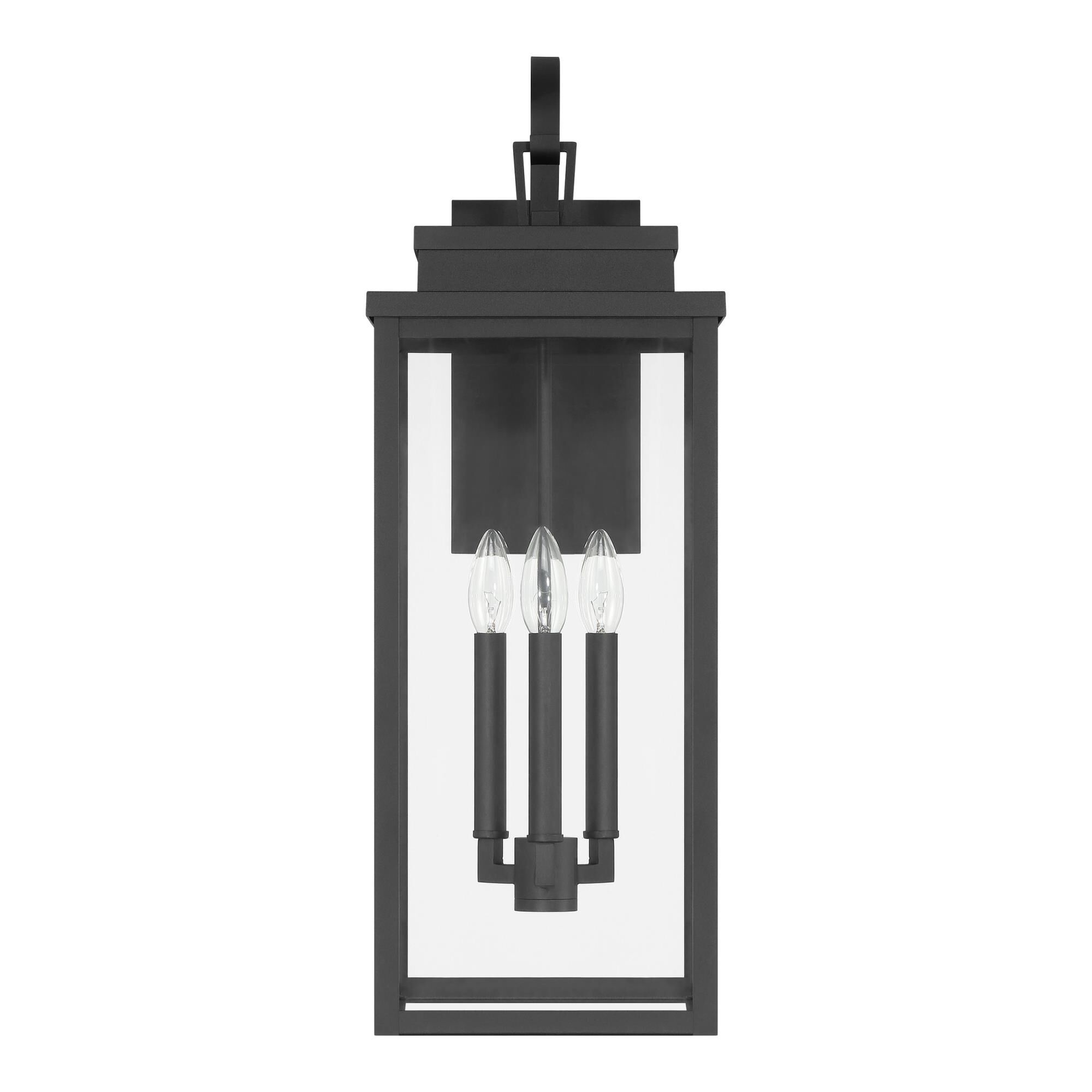 Shown in Textured Black finish and Clear glass